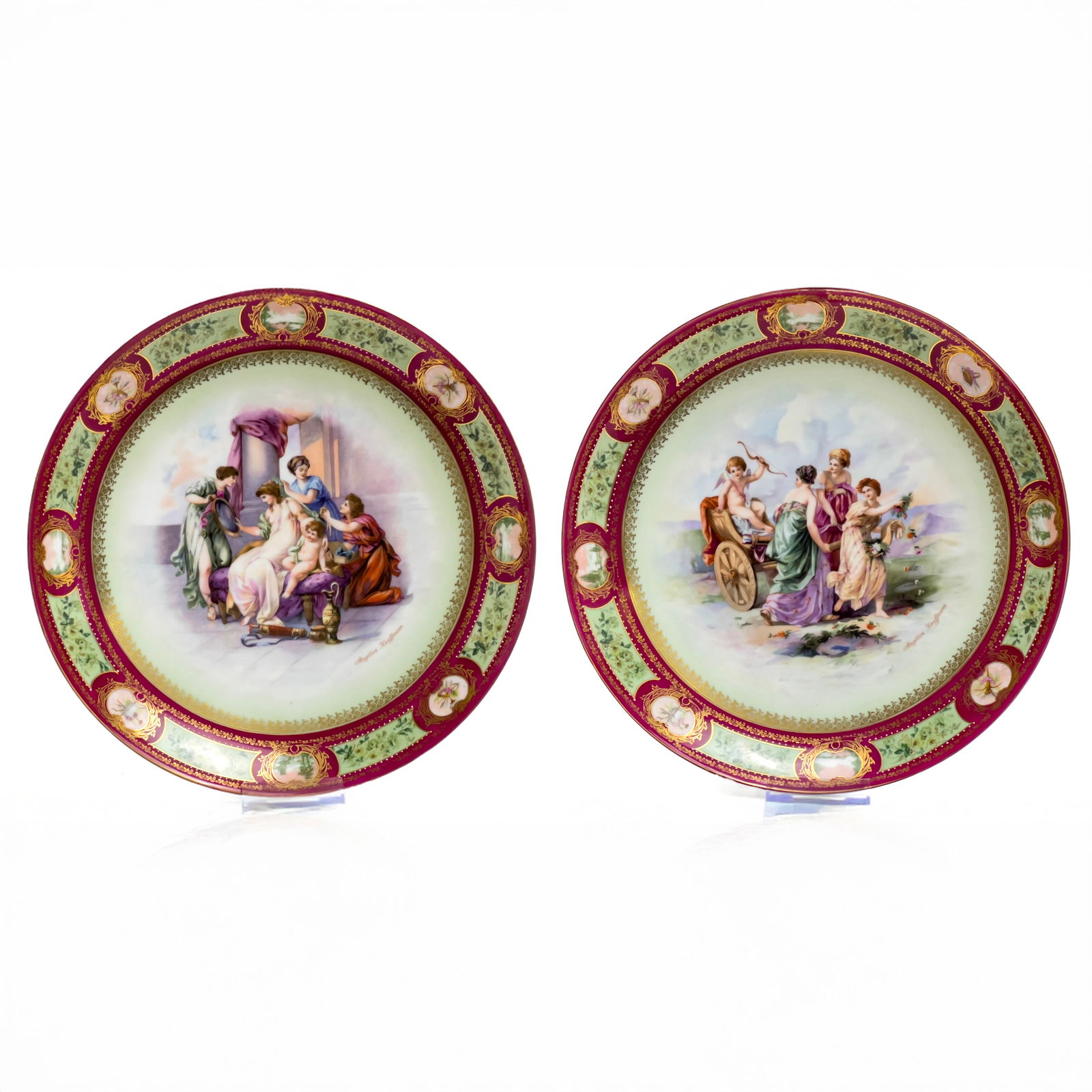 Vienna Porcelain - Royal Vienna Plates, Group of 2 (1 of 7)