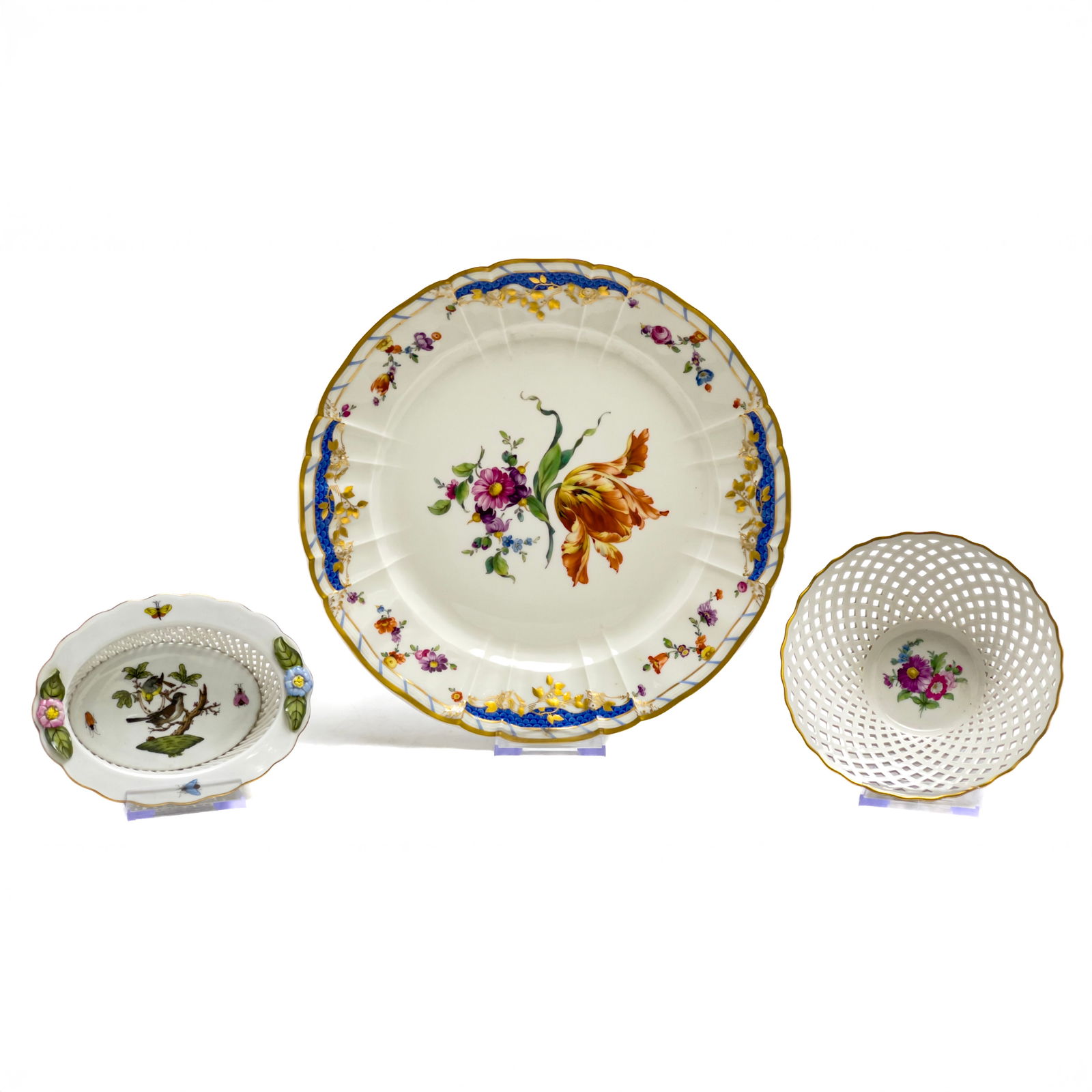 Herend and KPM - Plate and Reticulated Dishes (1 of 5)