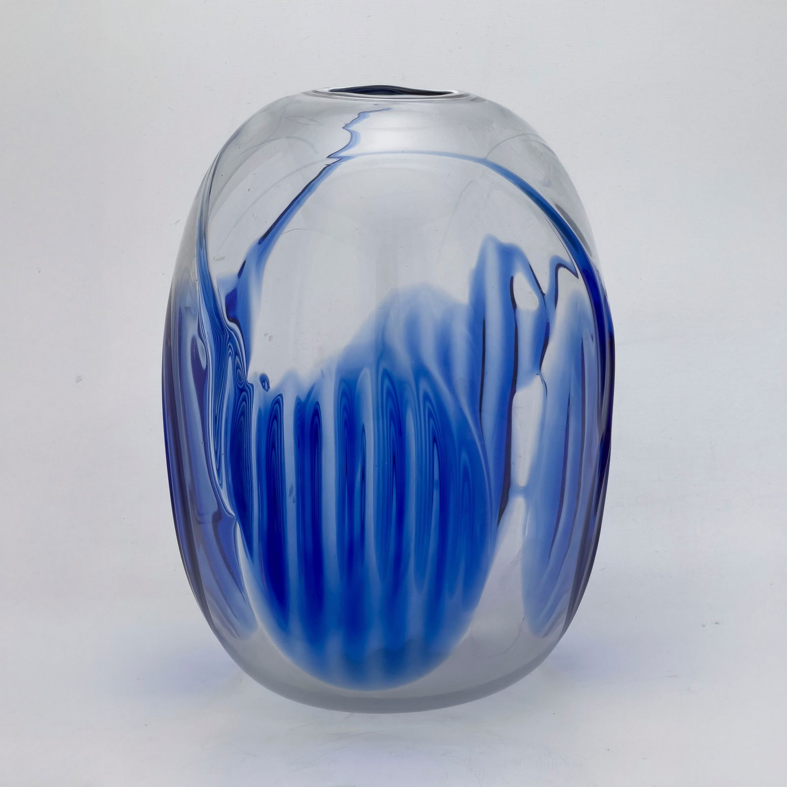 Peter Bramhall - Hand Blown Vase: Lot 38 Peter Bramhall American (b. 1942) Hand Blown Vase (1984) glass signature to bottom 9 1/2 x 6 inches Provenance: From a Private SoHo Collections