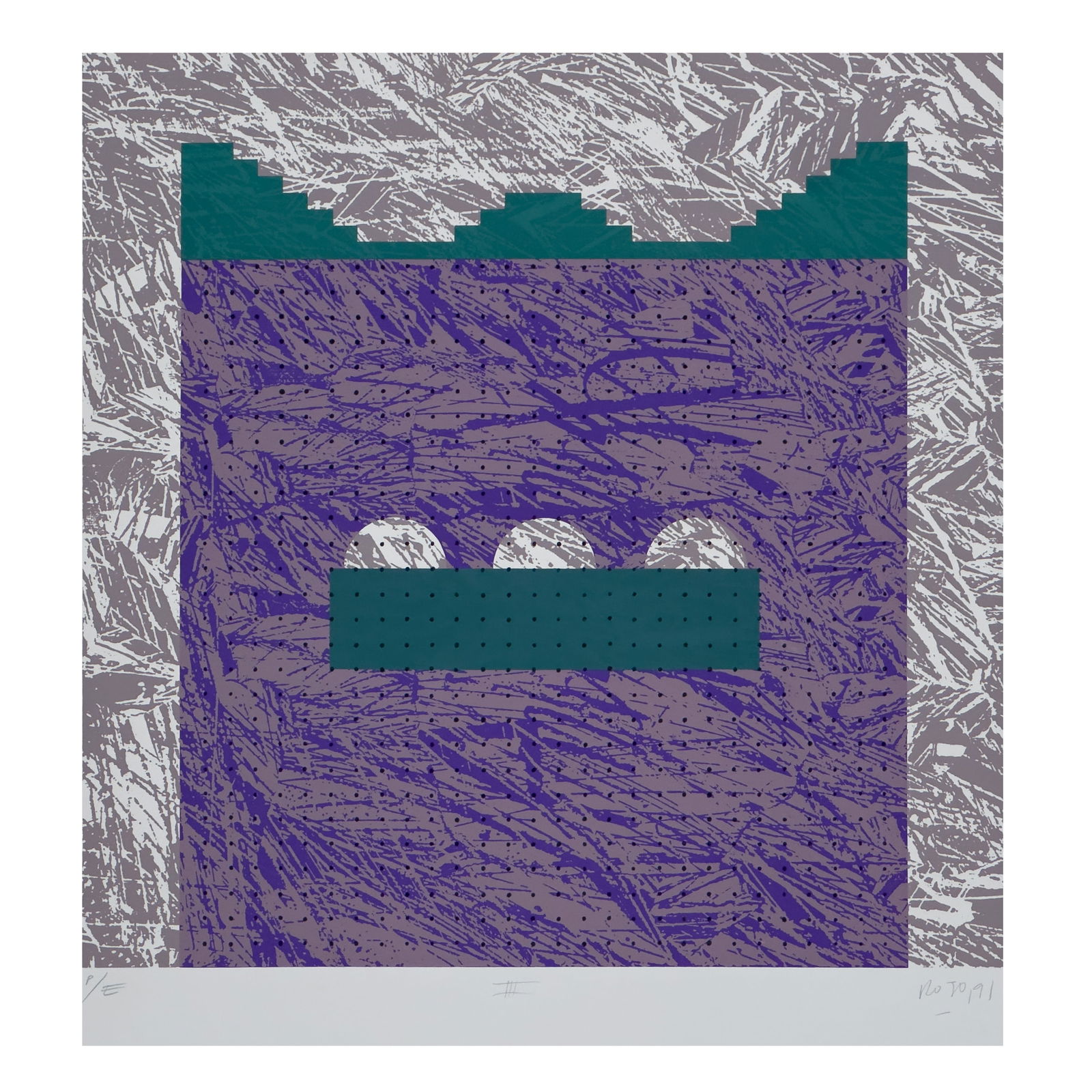 Vicente Rojo - Scenarios for Luis Barragán no. 3: Lot 77 Vicente Rojo Spanish (1932-2001) Scenarios for Luis Barragán no. 3 (1991) screenprint with publisher's stamp to lower left 20 x 14 1/4 inches unframed Provenance: From a Private New York C