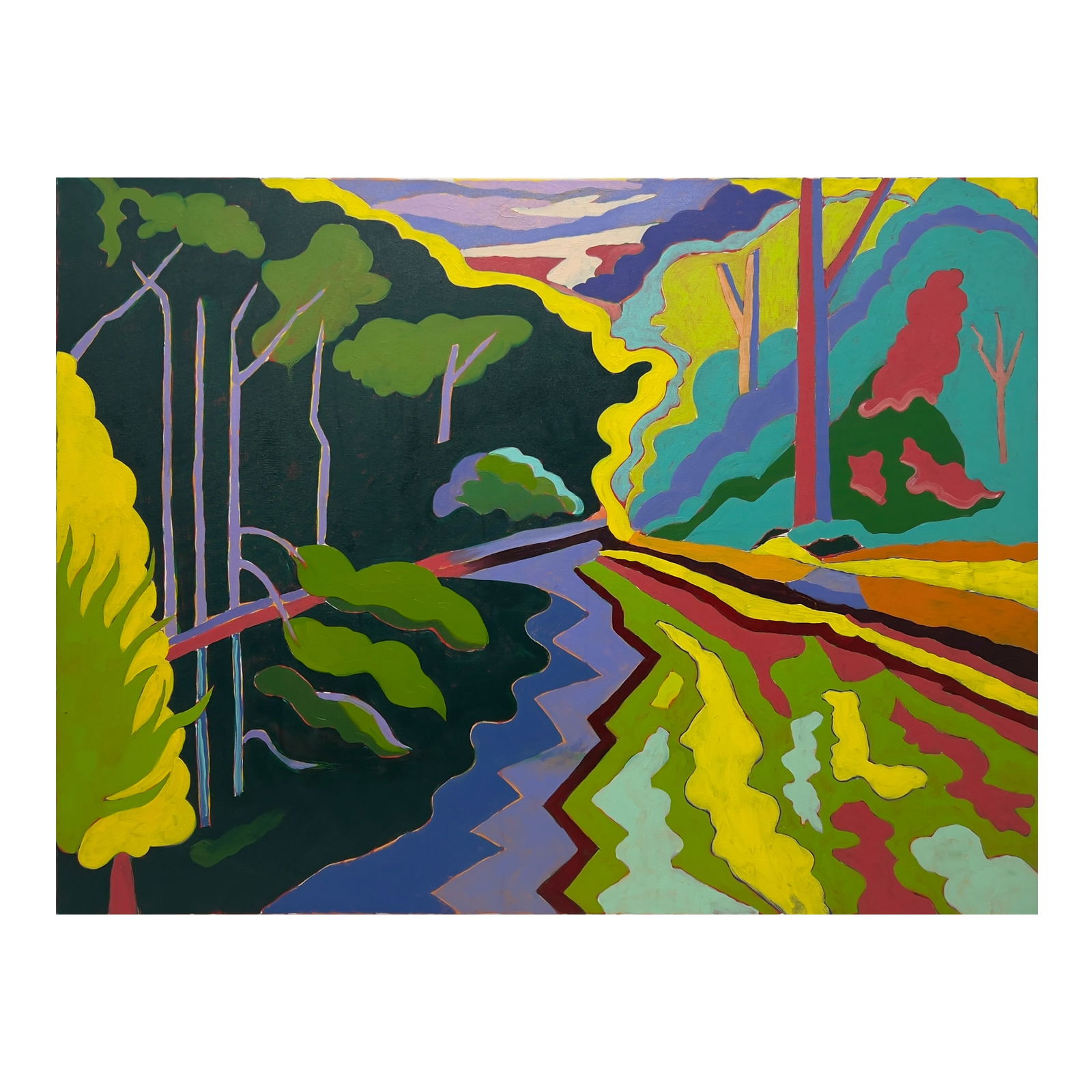 Janet Cooling - Untitled (Colorful Landscape, Larger) (1 of 2)