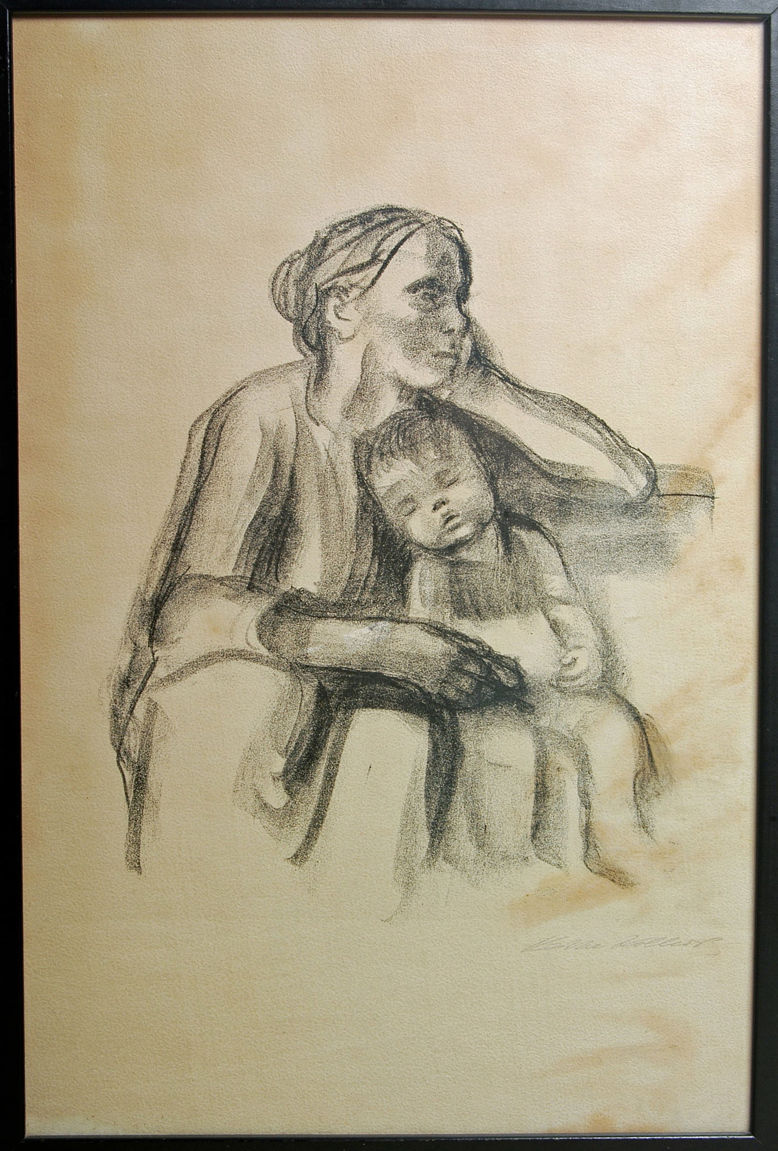 Käthe Kollwitz - Untitled ( Woman with Sleeping Child) (1 of 1)