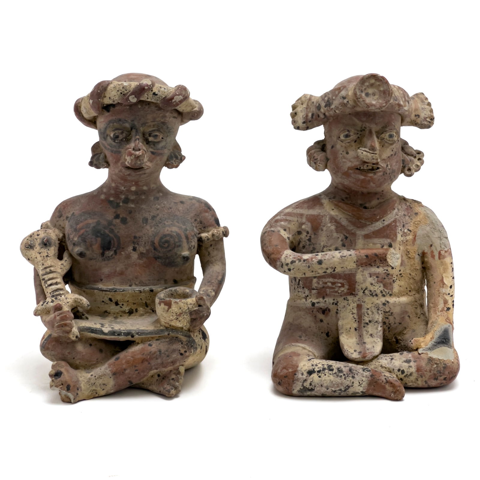 Two Pre-Columbian Seated Figures (1 of 3)