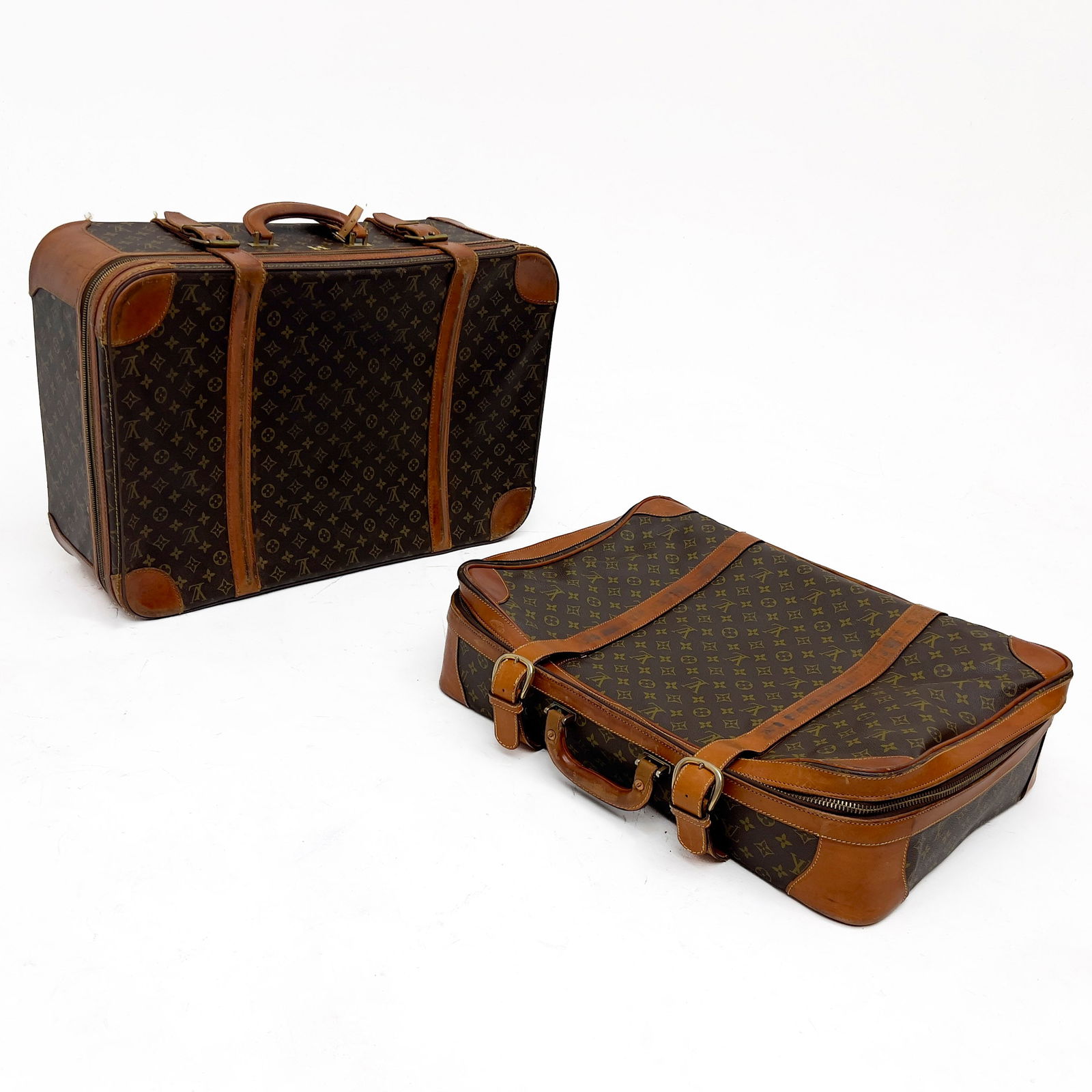 Louis Vuitton - Leather Strap Soft-Side Luggage Case, Pair (1 of 5)