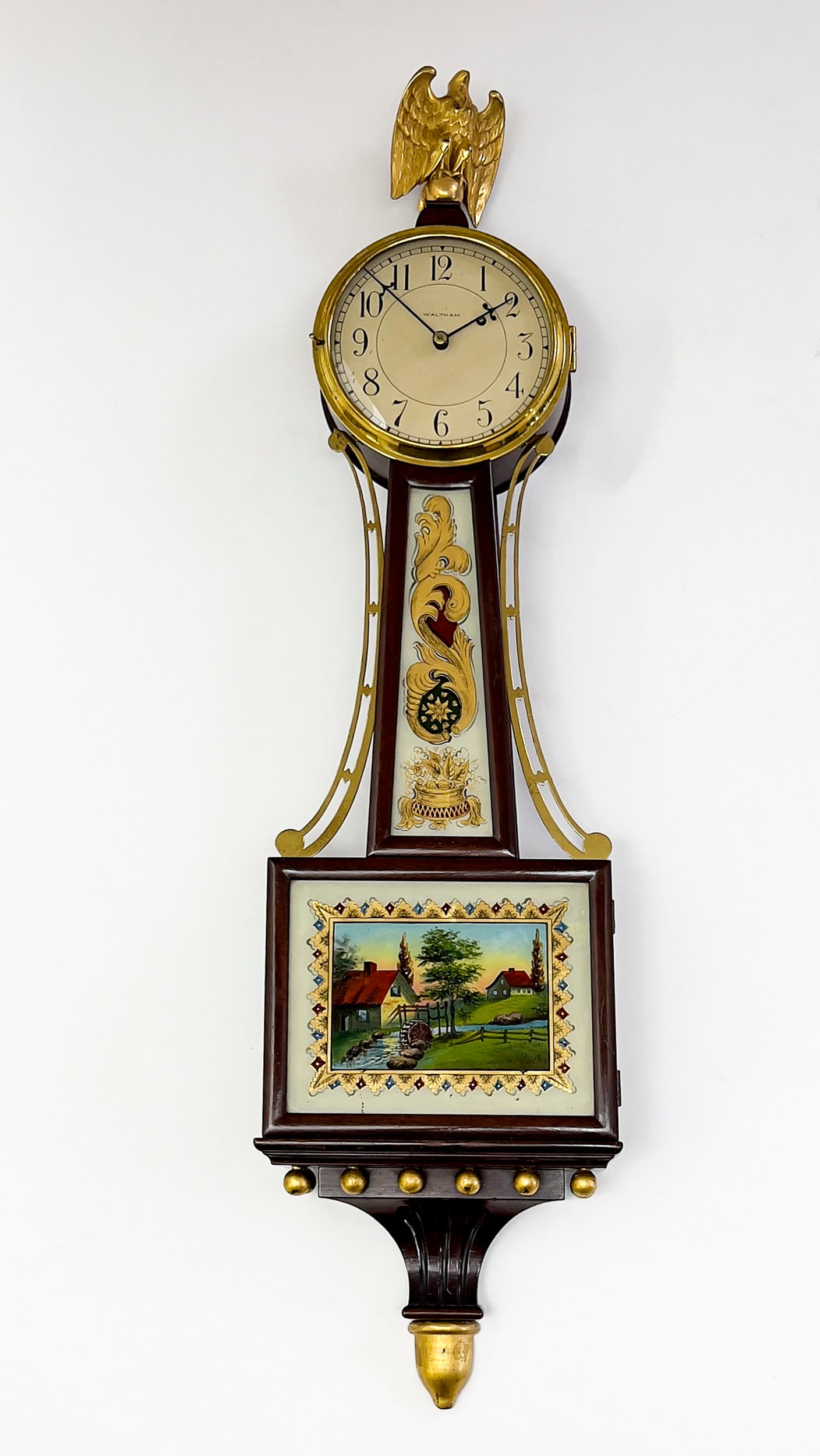 Banjo Clock with Reverse Glass Painted Case (1 of 4)