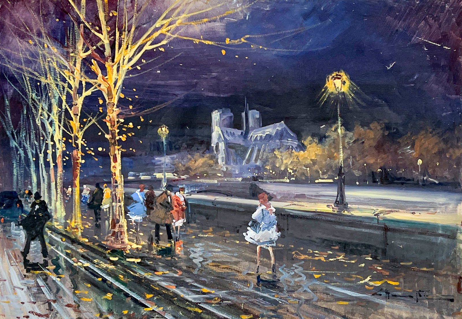 Unknown Artist - Paris Street Scene (1 of 4)