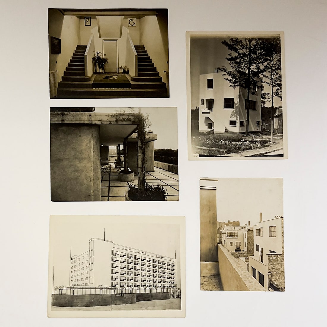 André Lurçat Architectural Studies, Some By Marc Vaux, Group of 5: Lot 141 André Lurçat Architectural Studies, Some By Marc Vaux, Group of 5 (1920s) gelatin silver print some stamped verso largest: 9 1/2 x 7 inches unframed Provenance: The Eugene and Dorot