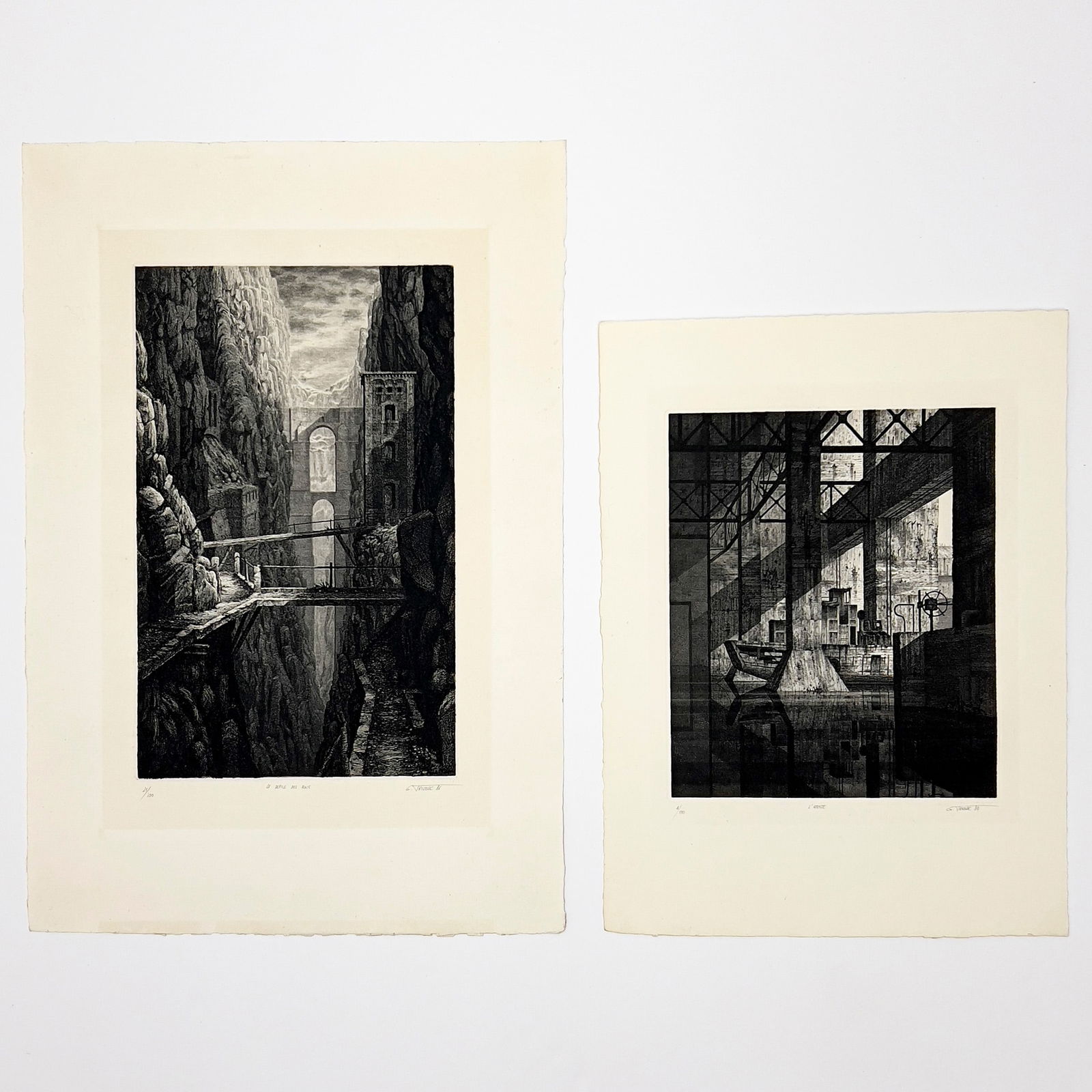 Gerard Trignac - Two Etchings (1 of 1)