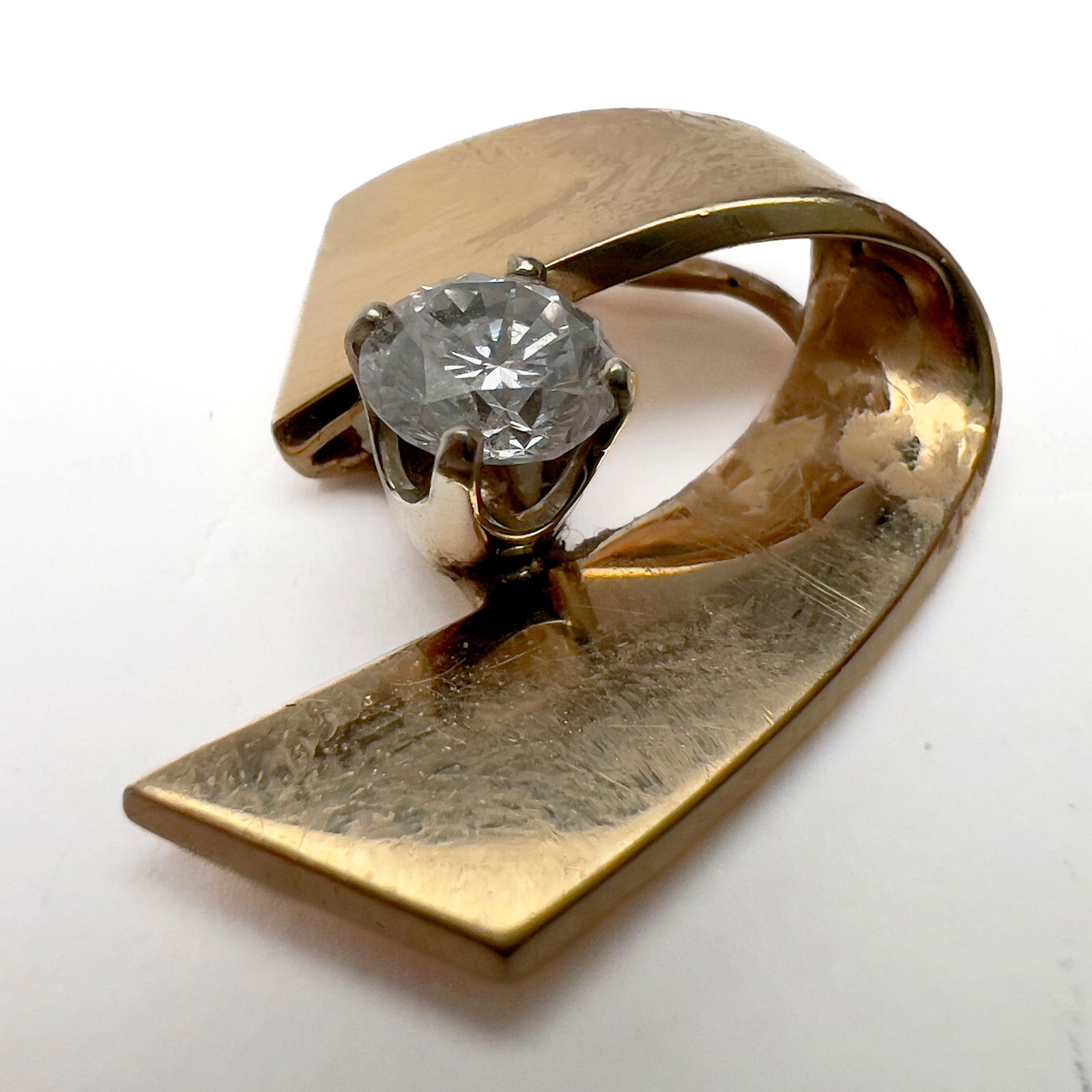 Gold Diamond Slide Pendant (1 Carat) (1 of 3)