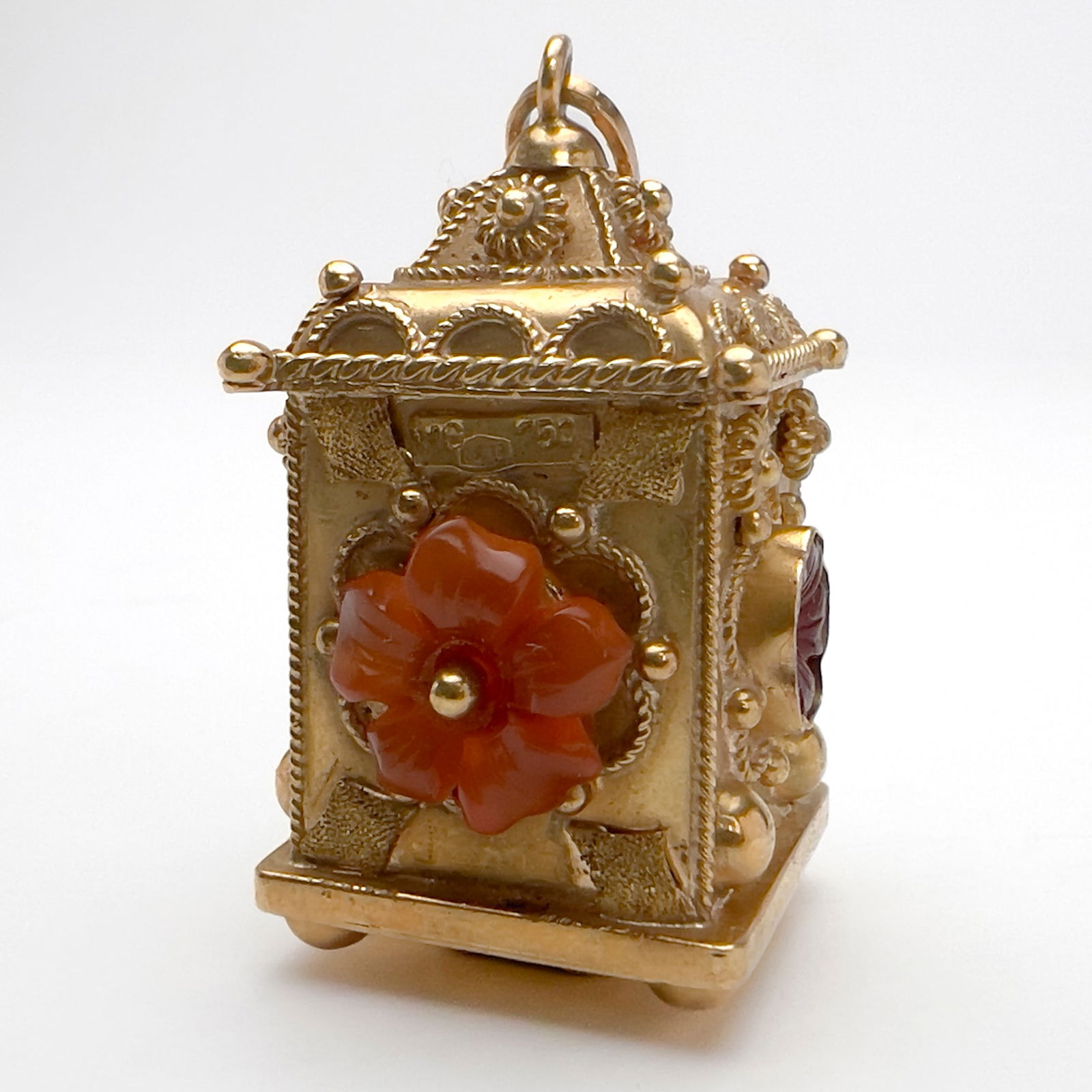 Gold Carnelian Lantern Pendant (1 of 3)