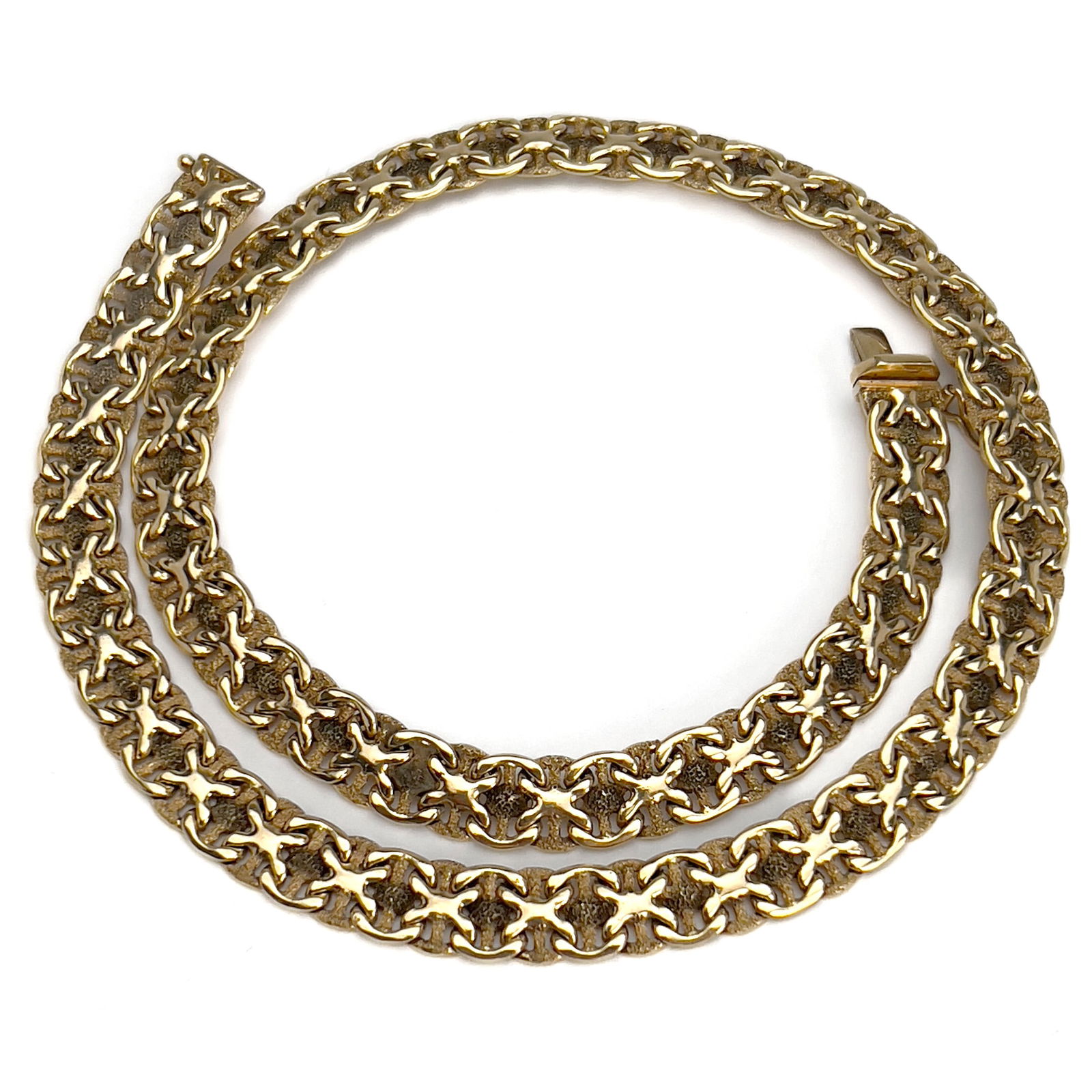 Gold Italian Byzantine Link Necklace (1 of 5)
