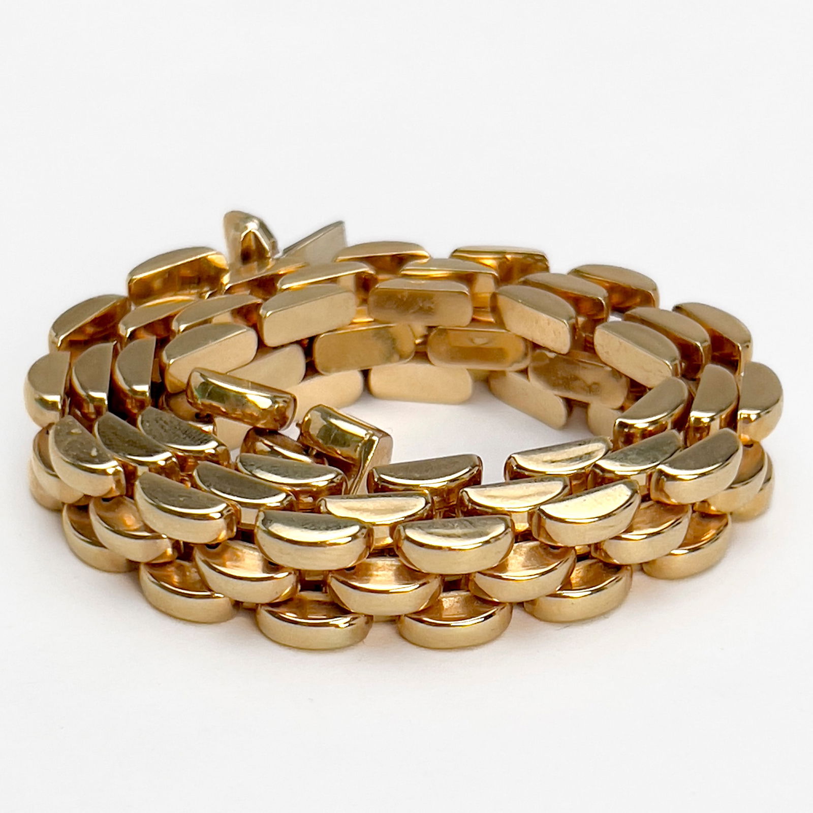 Gold Panther Link Choker Necklace (1 of 4)