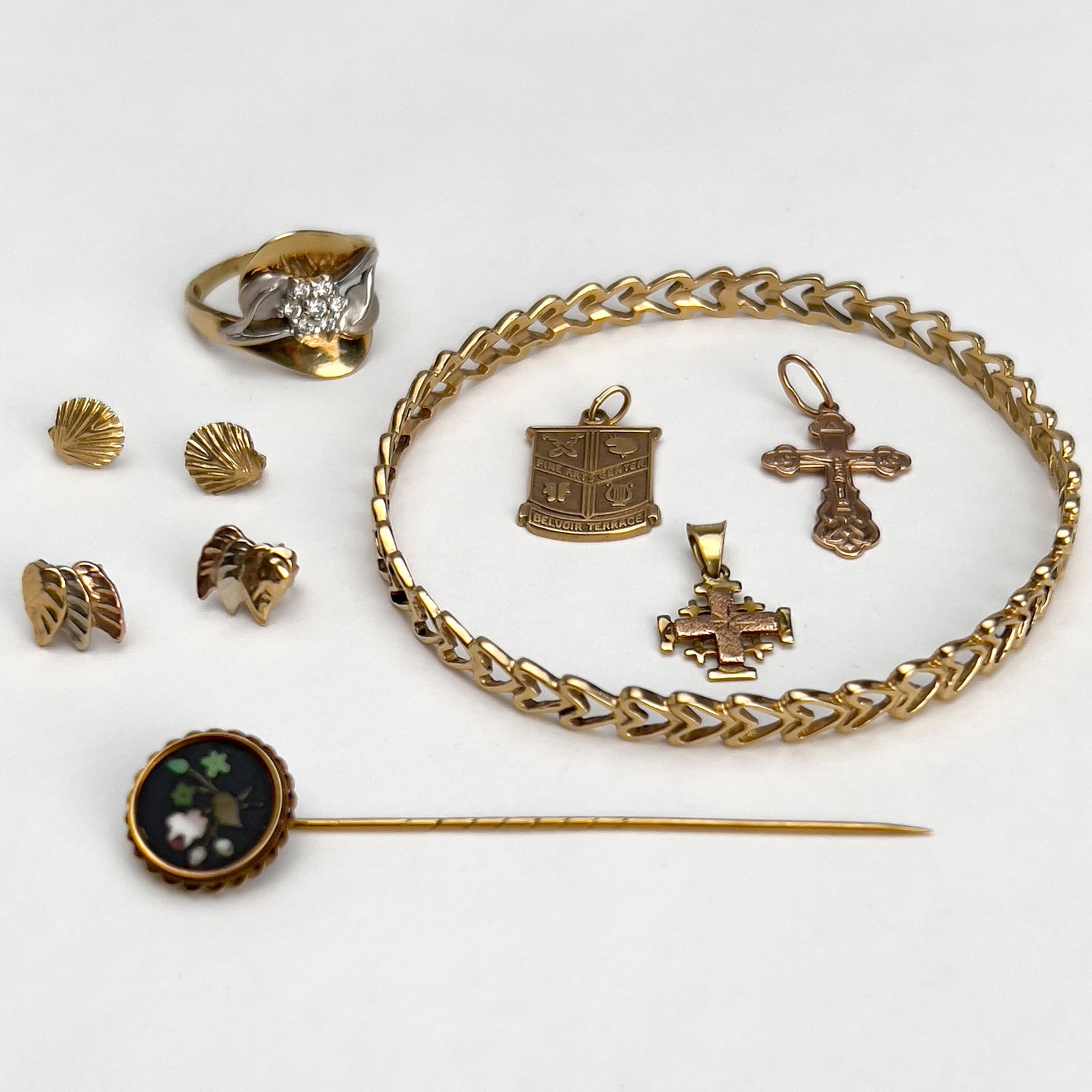 Gold Jewelry Pieces, Group of 10 (1 of 5)