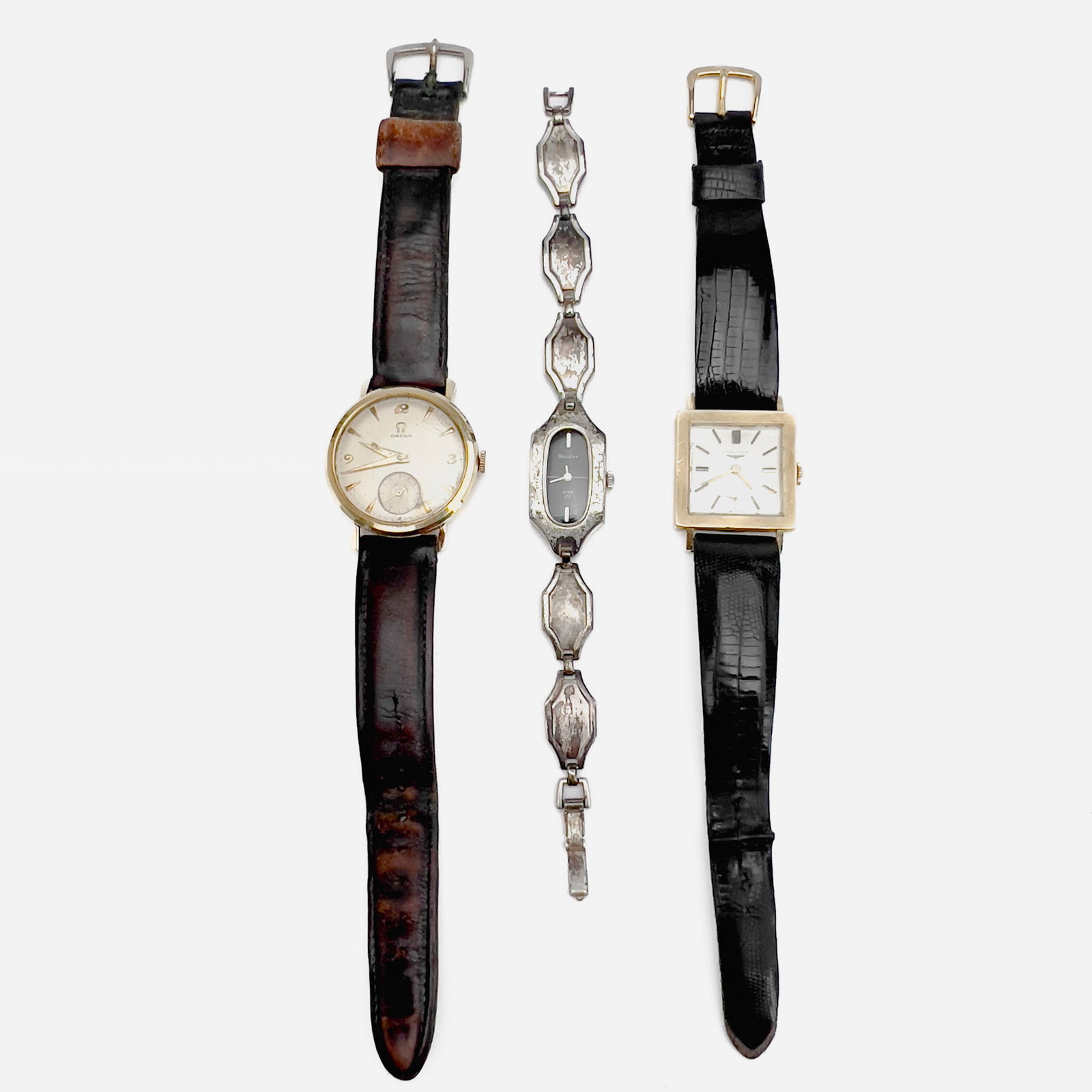 Gold and Silver Vintage Wristwatches, Group of 3 (1 of 4)