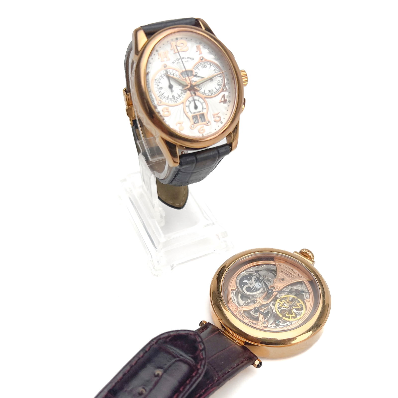 Stürling - Two Rose Gold Tone Stainless Watches (1 of 4)