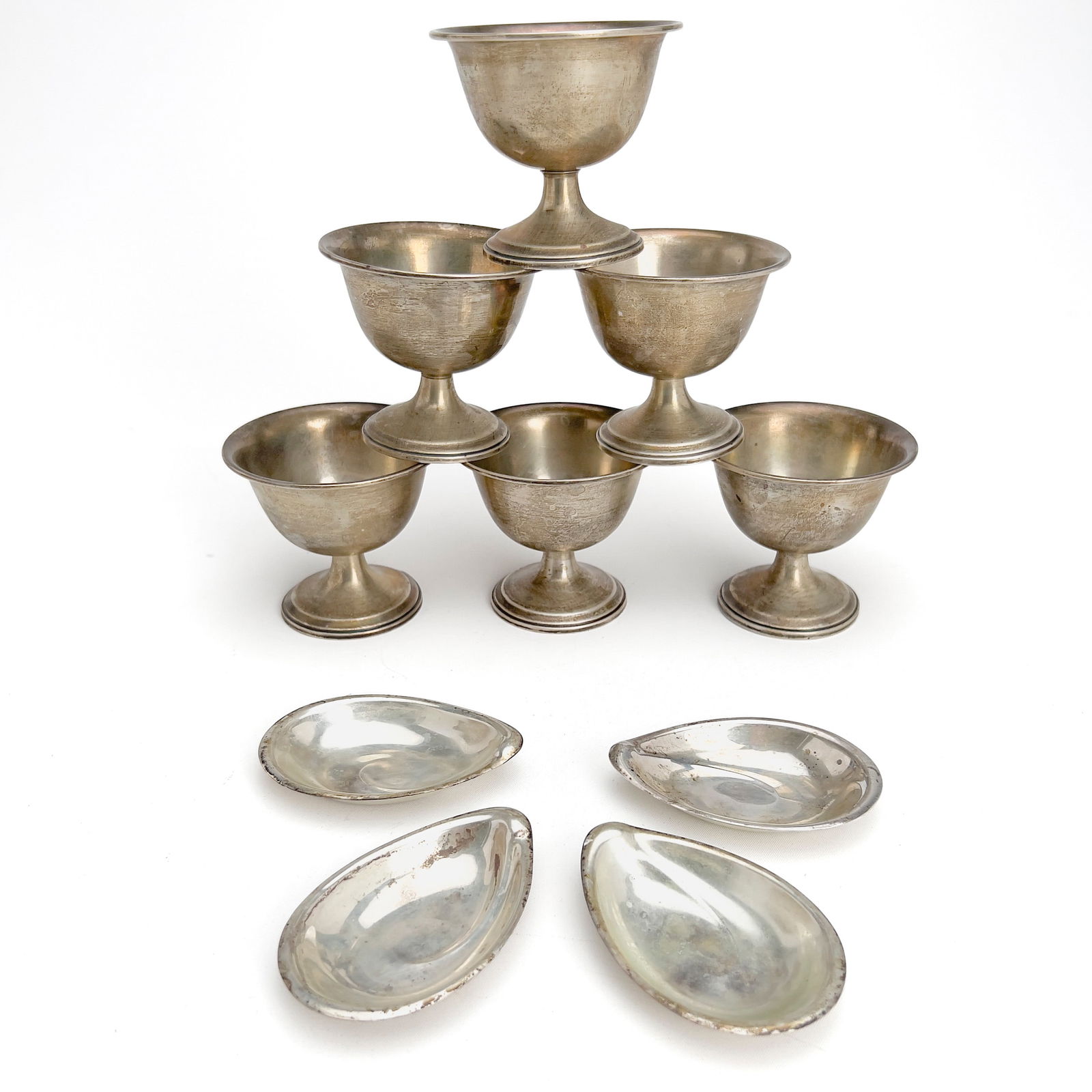 Reed & Barton - Silver Sorbets Cups and Relish Trays (1 of 5)