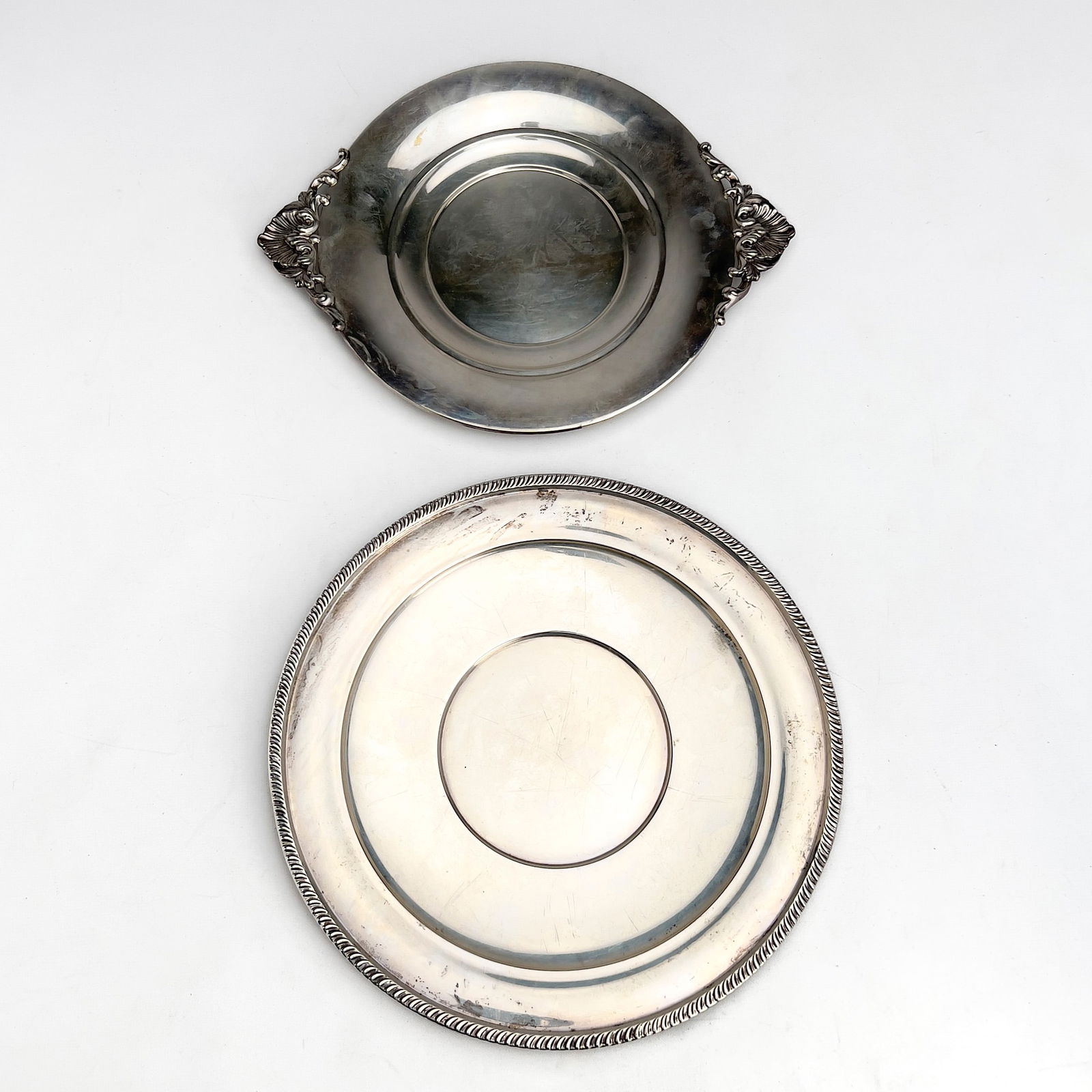Two Silver Underplates - 2
