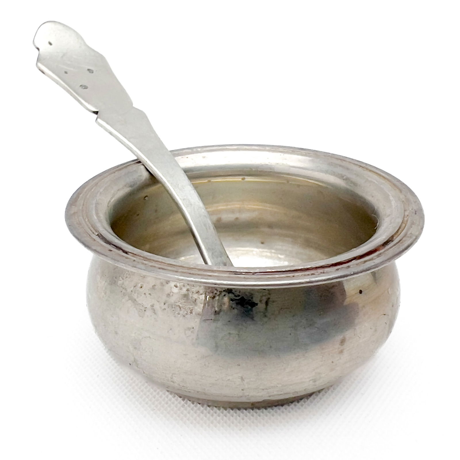 Silver Salt Cellars with Spoons, Group of 12 (1 of 4)