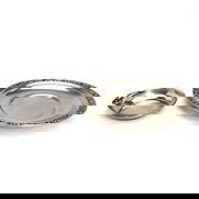 Gorham and Moss Two Silver Serving Dishes: Lot 139 Gorham and Moss Two Silver Serving Dishes sterling silver Sterling silver group, comprising of one sterling siver dish by Gorham, and one small sterling dish by Moss total approximate weight: