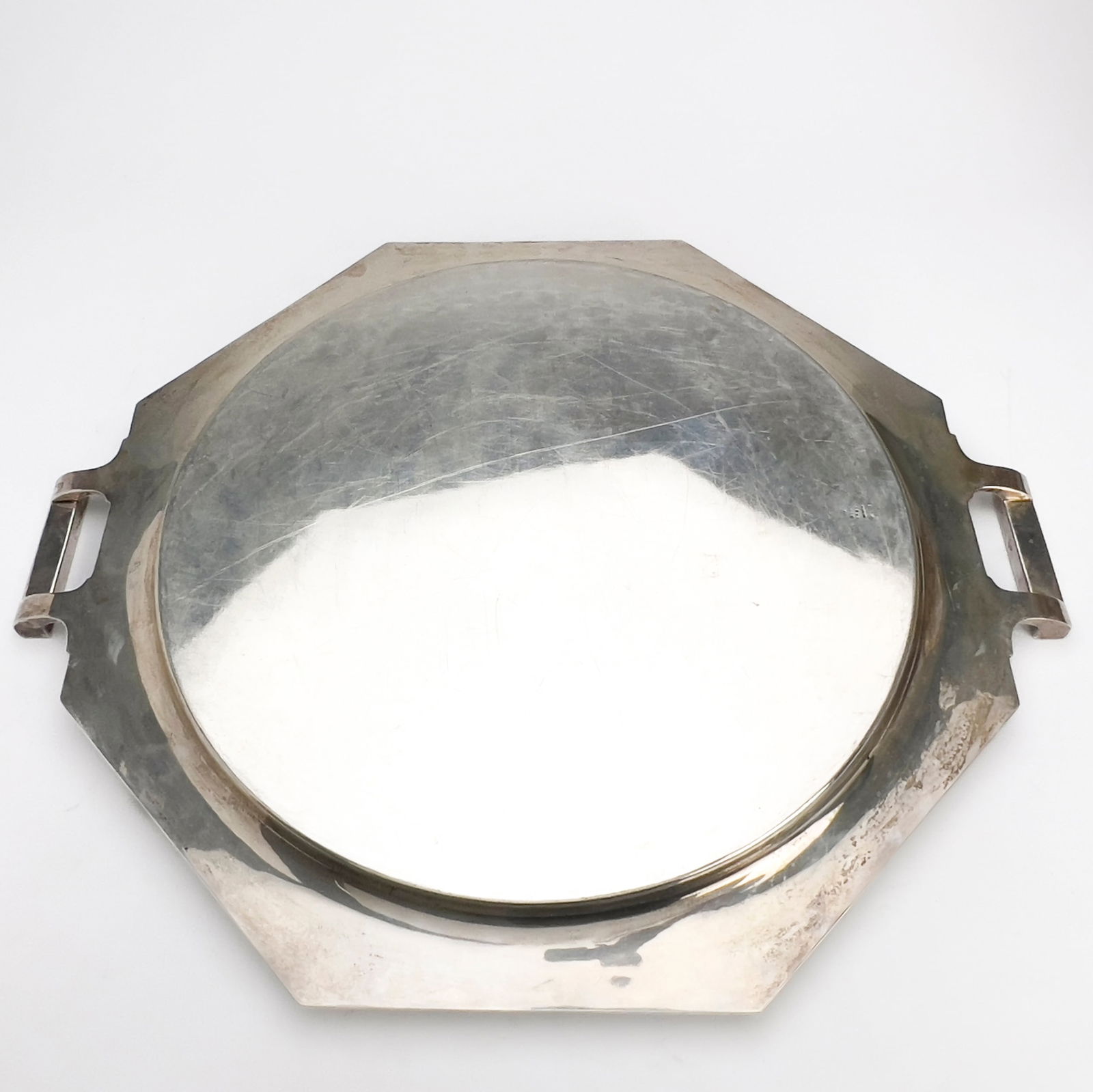 Gorham - Monumental Octagonal Silver Serving Tray - 4
