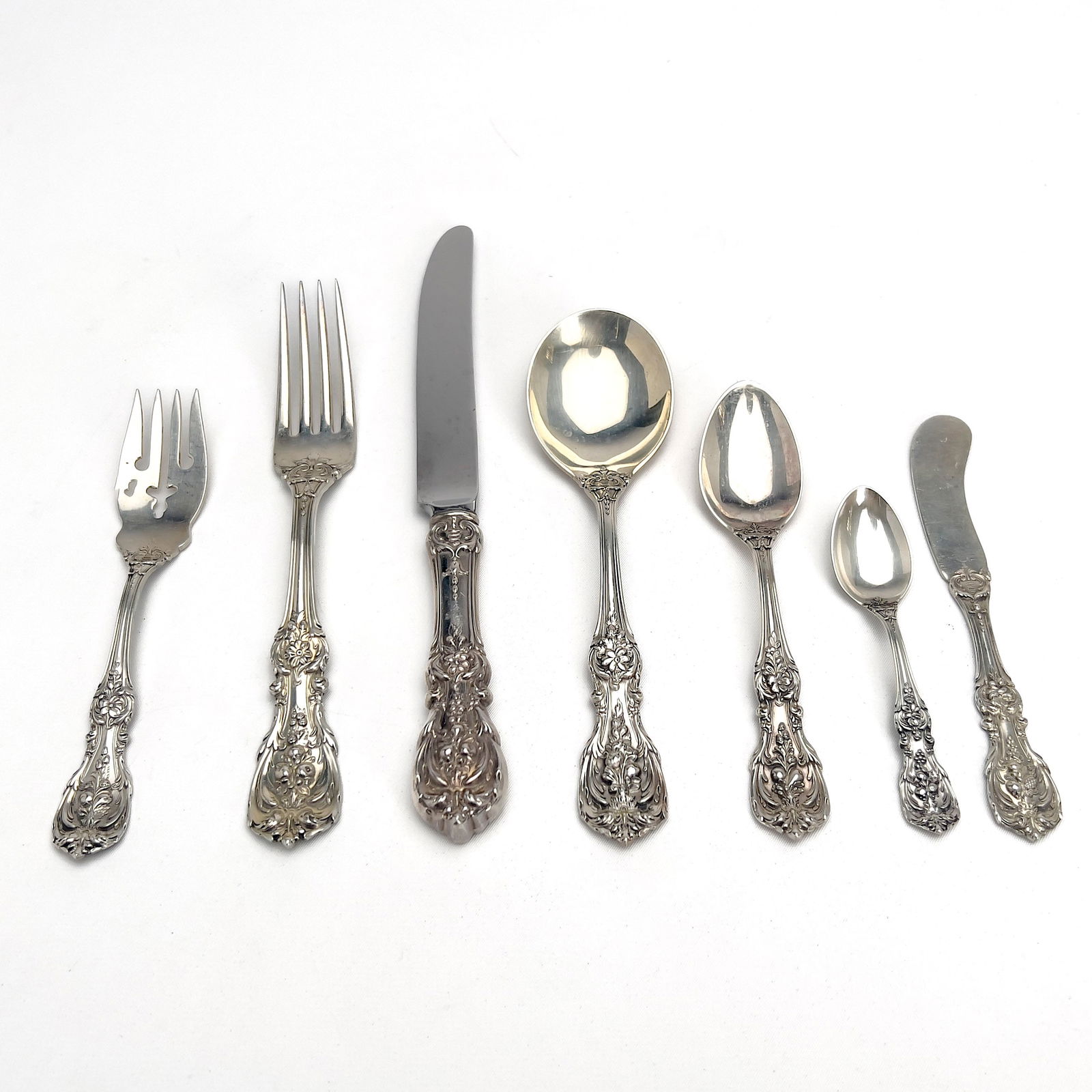 Reed & Barton - Francis I Silver Flatware Nearly Complete Service for 12: Lot 163 Reed & Barton American Manufacturer (Active 1824-2015) Francis I Silver Flatware Nearly Complete Service for 12 sterling Reed & Barton Francis the First nearly complete service for 12,