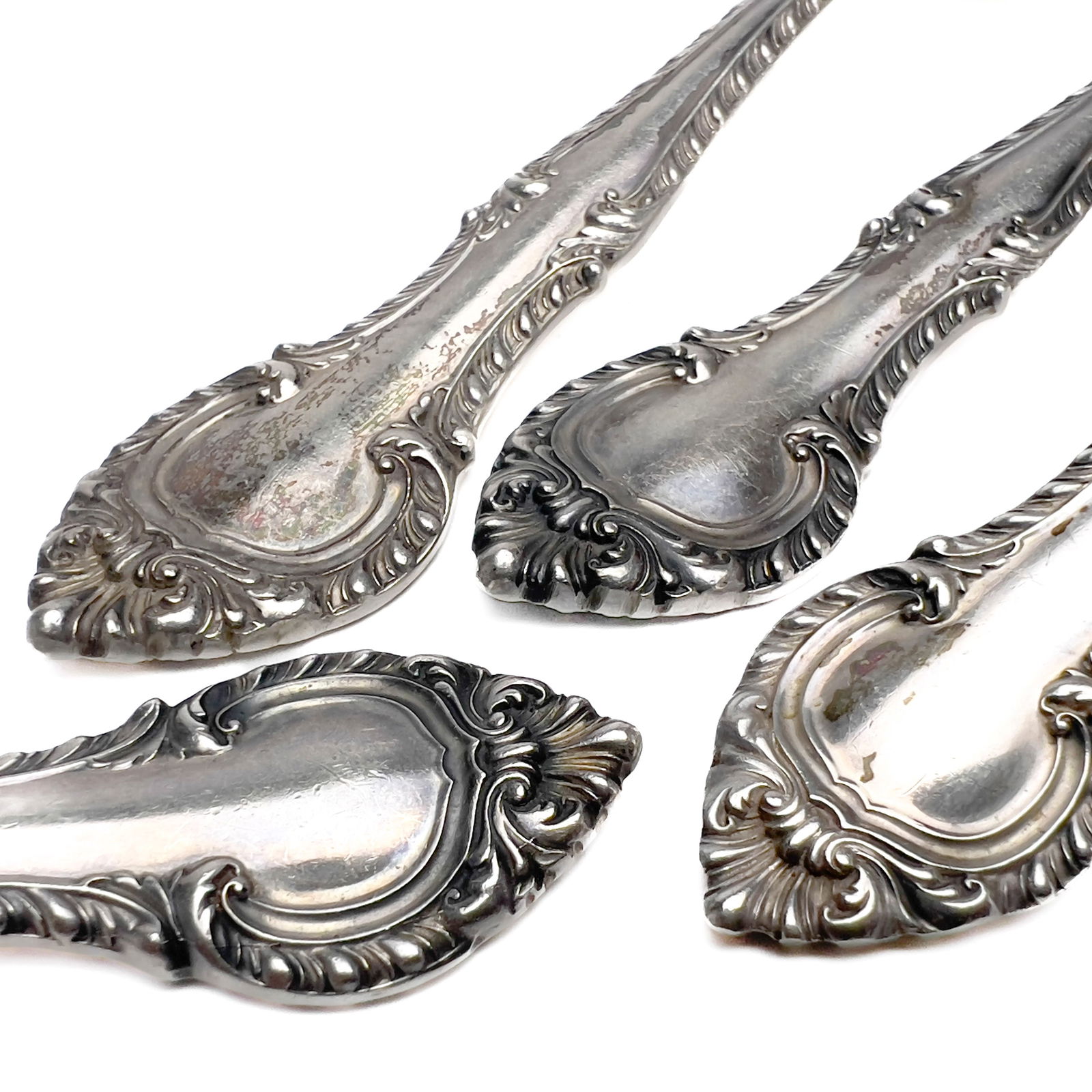 Gorham - English Gadroon Silver Flatware Service for 12 - 4