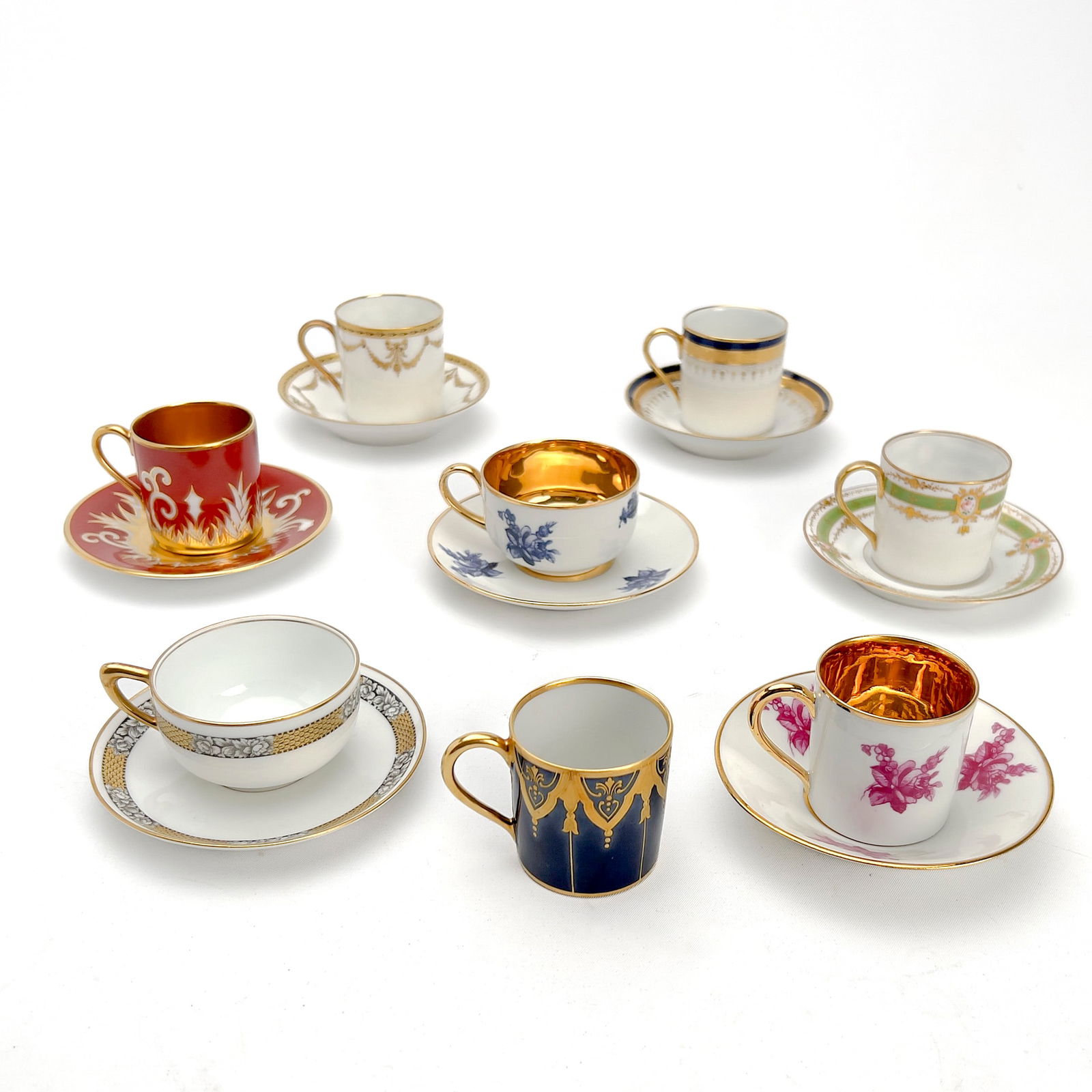 Collection of Demitasse Cups and Saucers, Group of 15 (1 of 6)