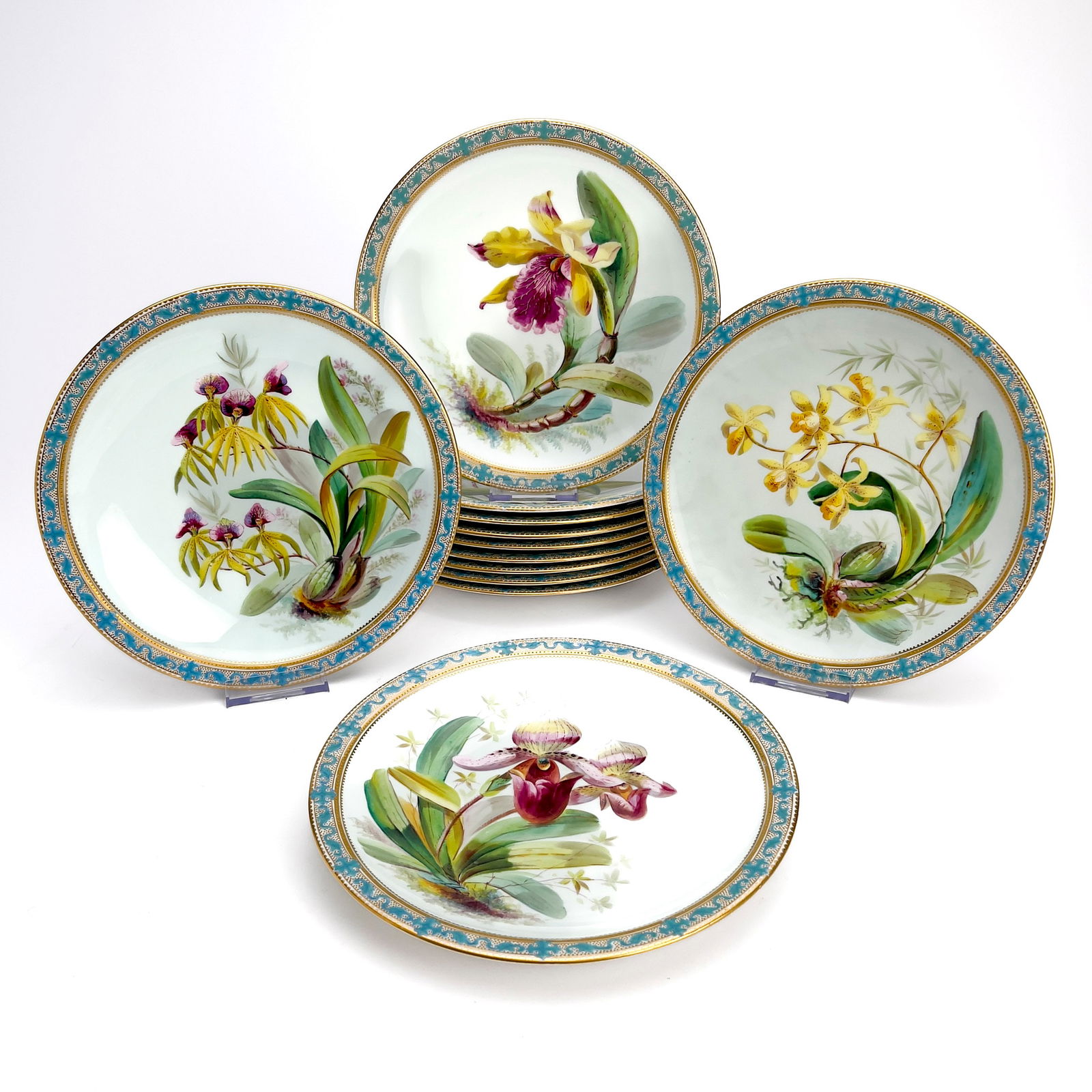 Royal Crown Derby - Botanical Porcelain Plates, Set of 12 (1 of 4)