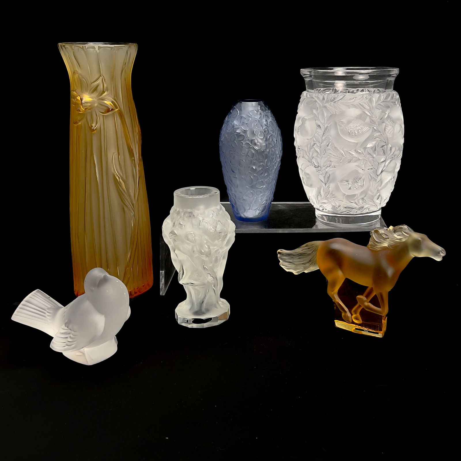 Lalique - Collection of Crystal Vases and Figurines, Group of 6 (1 of 5)