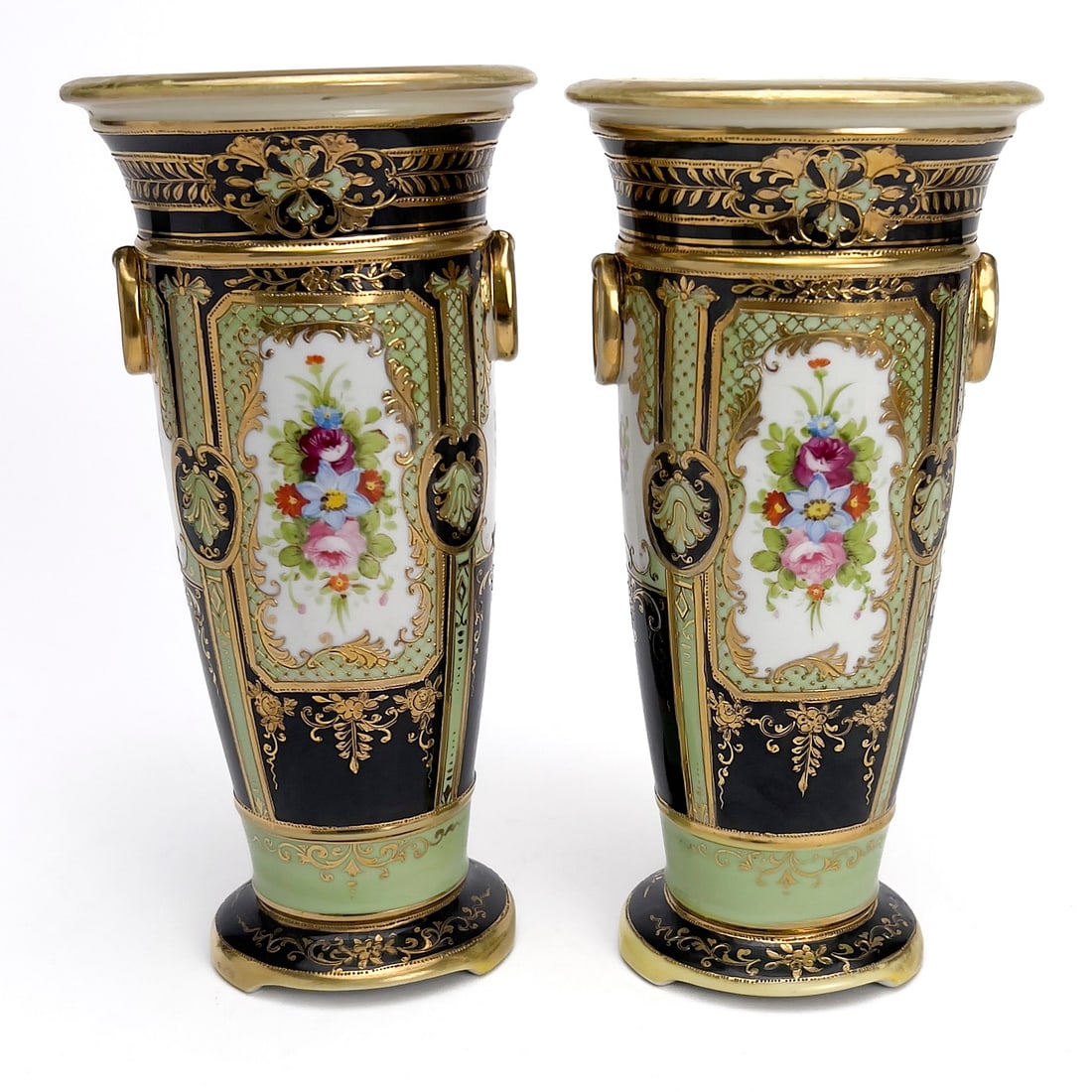 Near Pair of Early 20th Century Gilt Decorated Spill Vases (1 of 5)