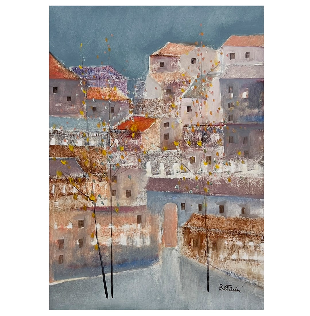 Lido Bettarini - Trees in Spring (Florence): Lot 35 Lido Bettarini Italian (1927-2019) Trees in Spring (Florence) oil on canvas 27 1/2 x 19 1/2 inches Paint and gild decorated wood frame: 35 1 /2 x 27 1/2 x 2 inches Provenance: From a Private U