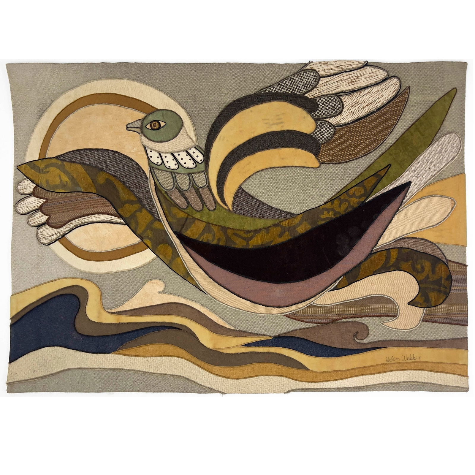 Helen Webber - Tapestry (Fabric Bird Collage) (1 of 5)