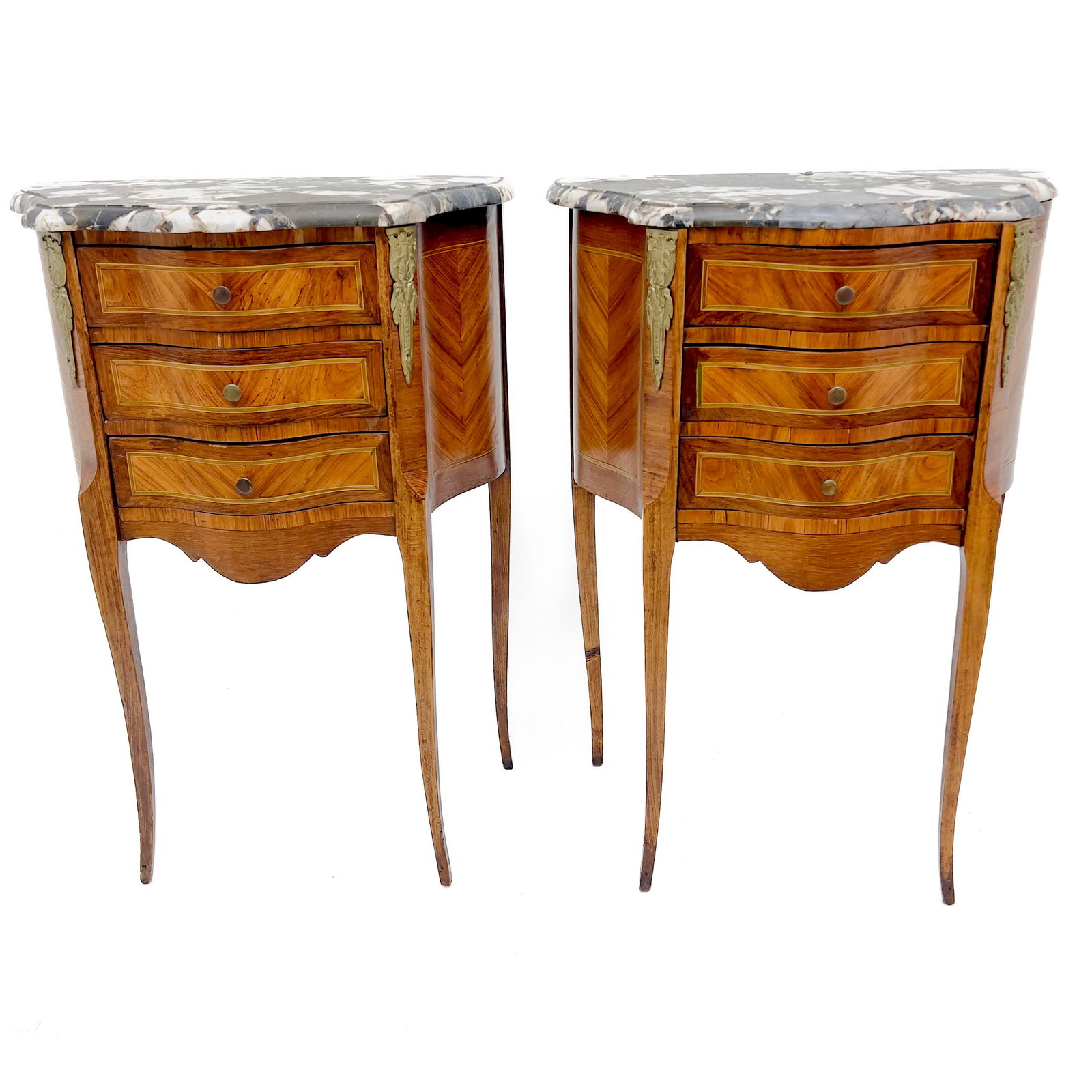 Pair of Rococo Style Nightstands (1 of 5)