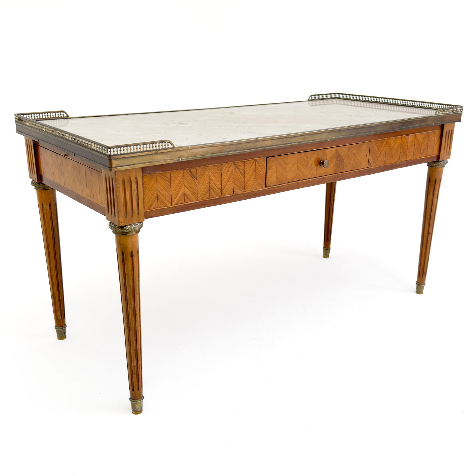 Louis XVI Style Marble Top Cocktail Table (1 of 4)