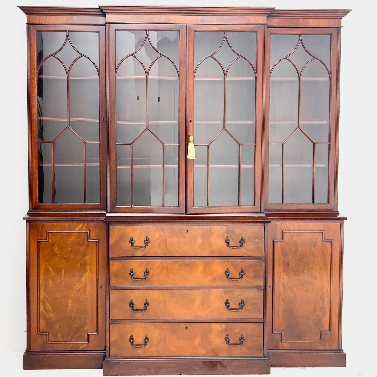 Beacon Hill - Breakfront Secretary: Lot 101 Beacon Hill American Manufacturer (1937-1972) Breakfront Secretary 85 x 17 1/2 x 76 1/2 inches Additional Information: comes with 3 keys Provenance: From a Central Park West Estate