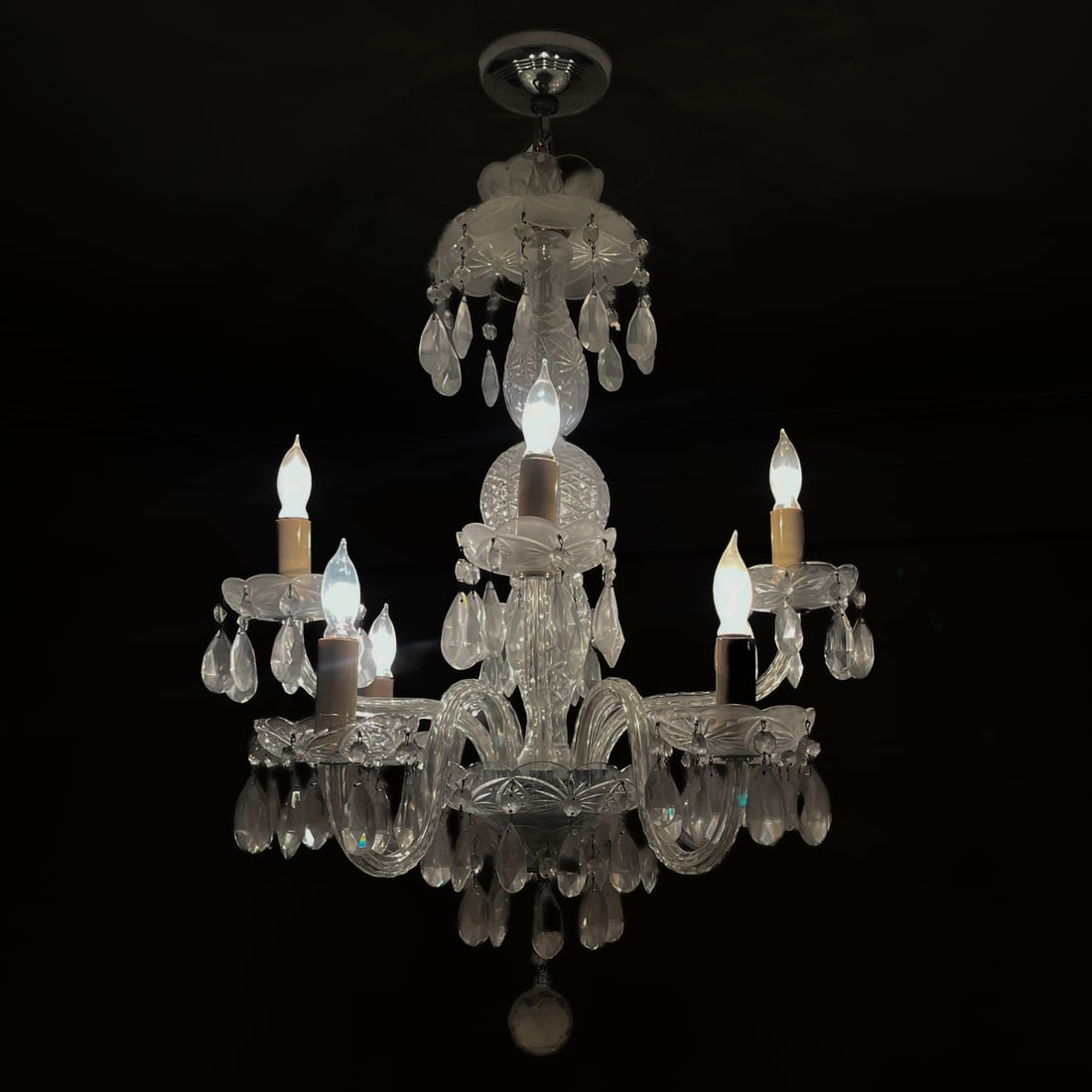 Waterford Style Eight Light Crystal Chandelier (1 of 4)
