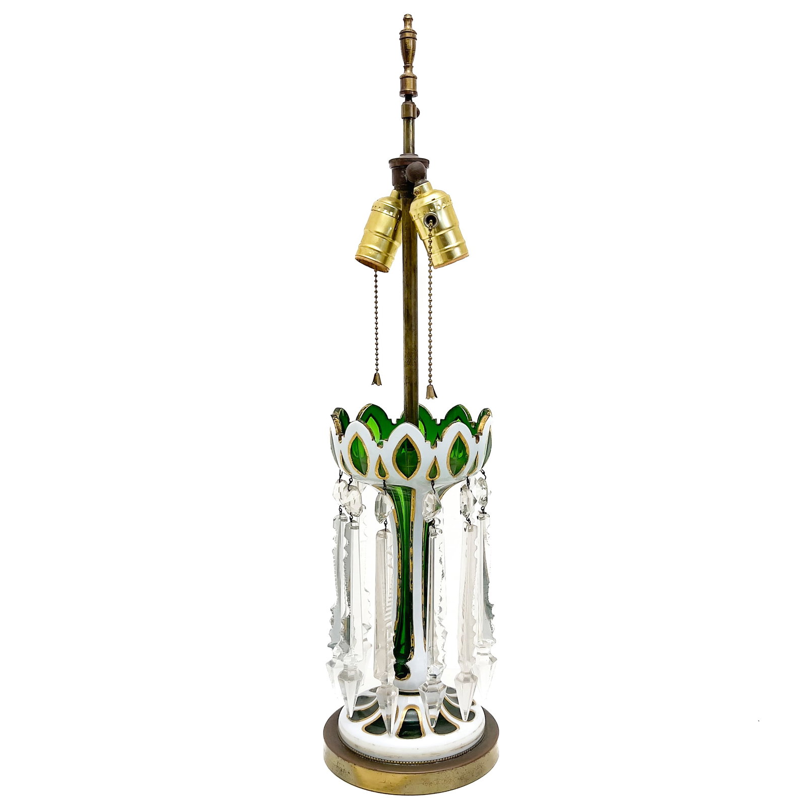 Green Bohemian Lustre Lamp (1 of 3)