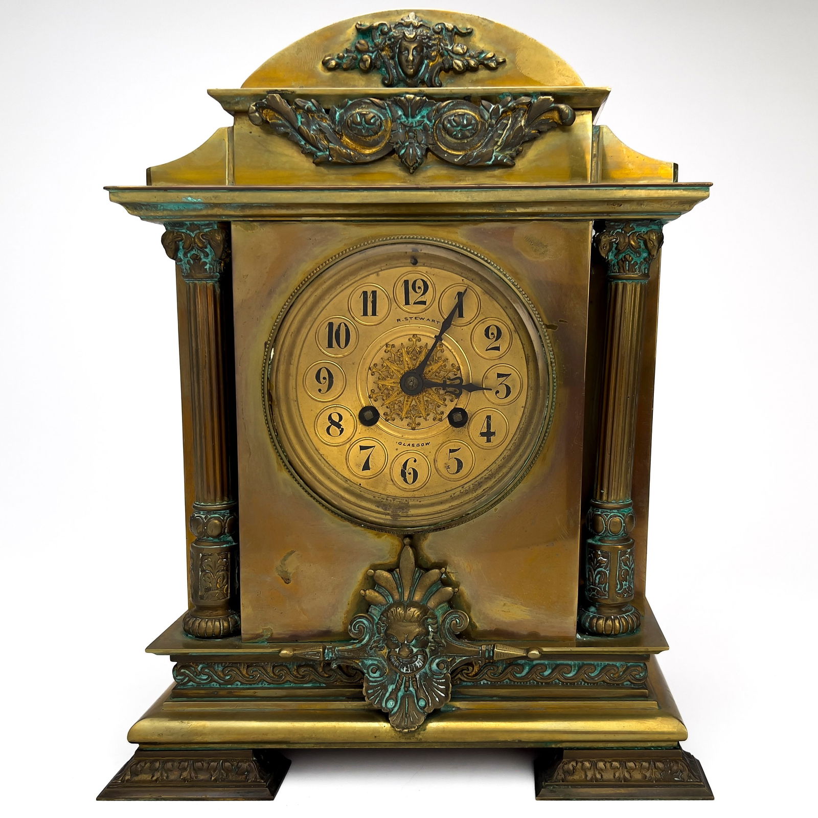 Neoclassical Brass Bracket Clock - 2