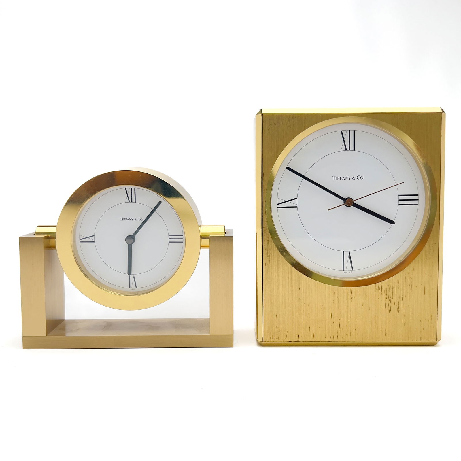 Tiffany & Co. - Two Brass Clocks (1 of 5)