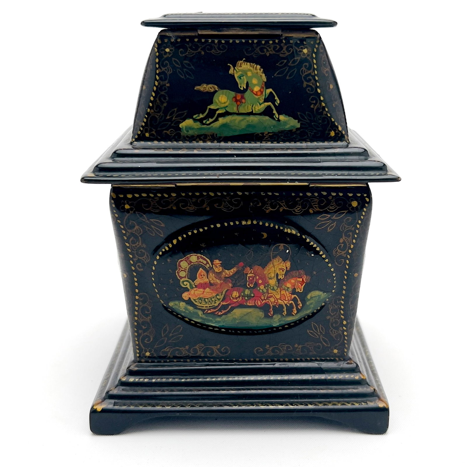 Russian Kholuy Lacquer Fairy Tale Jewelry Box (1 of 5)