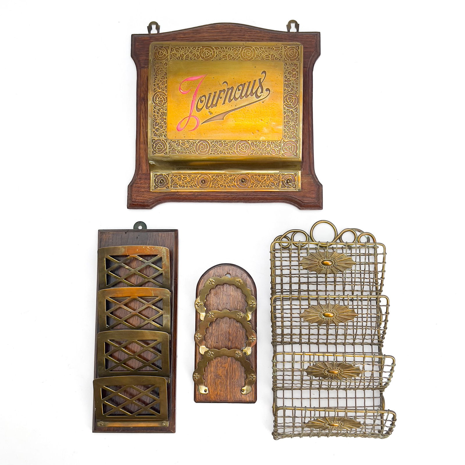 Newspaper Rack & Letter Holders, Group of 4 (1 of 4)