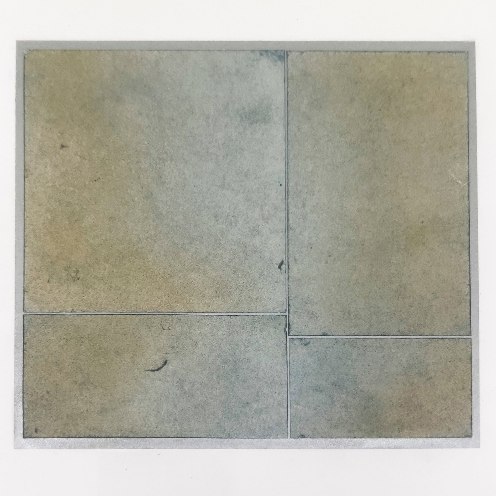 Ben Benson - Untitled (from 77 Variation Series): Lot 26 Ben Benson Swedish/American (1927-2002) Untitled (from 77 Variation Series) (c.1972) drawing collage image: 4 3/4 x 5 3/8 inches metal frame with glazing, dimensions: 15 1/4 x 16 1/4 x 1 3/8 in