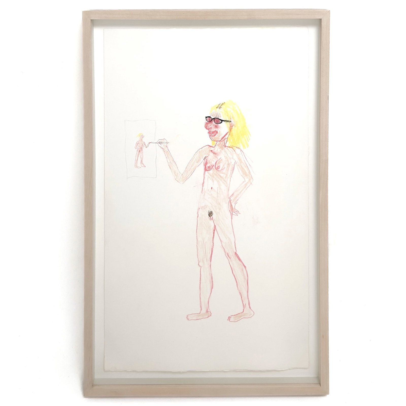 Aurel Schmidt - Self-Portrait 15: Lot 31 Aurel Schmidt Canadian (b. 1982) Self-Portrait 15 (2013) pastel on paper 20 x 12 inches wooden frame with glazing, dimensions: 22 1/4 x 14 1/4 inches Provenance: From a Private Collection label