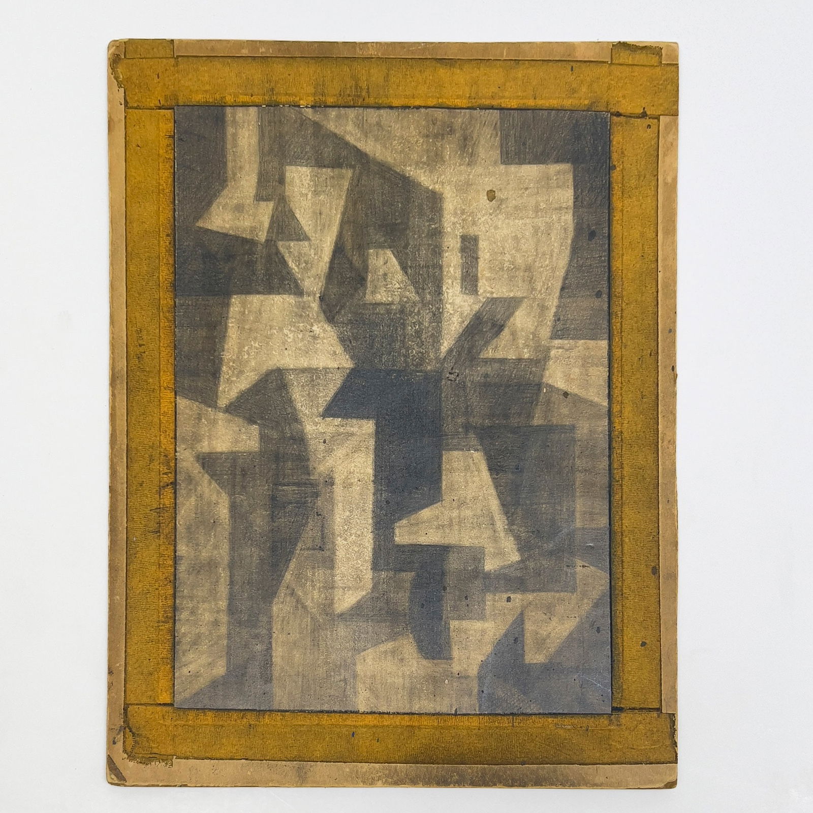 Leonard Alberts - Untitled (Cubist Drawing with Additional Painting Verso): Lot 60 Leonard Alberts American (1924-2010) Untitled (Cubist Drawing with Additional Painting Verso) graphite on paper and acrylic on board signed lower left sight: 11 1/2 x 8 3/8 inches unframed, tap
