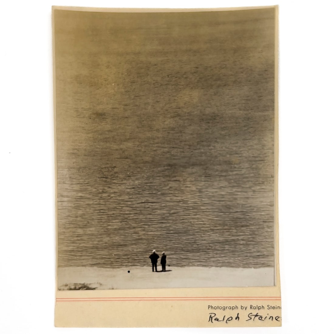 Ralph Steiner - Two Little Men and a Big Ocean: Lot 131 Ralph Steiner American (1899-1986) Two Little Men and a Big Ocean (1921, printed 1922-1925) gelatin silver print signed mount recta and signed mount verso 4 1/2 x 3 1/2 inches unframed, laid d