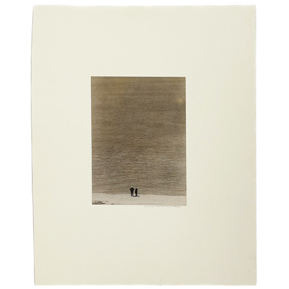 Ralph Steiner - Two Little Men and a Big Ocean: Lot 132 Ralph Steiner American (1899-1986) Two Little Men and a Big Ocean (1921, printed 1922-1925) gelatin silver print signed verso of mount 4 1/2 x 3 1/2 inches unframed, laid down to mat: 10 x 8 P