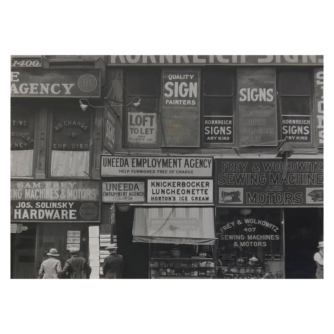 Ralph Steiner - Untitled (Building Signage): Lot 143 Ralph Steiner American (1899-1986) Untitled (Building Signage) (1928) gelatin silver print signed verso 8 x 10 inches unframed Provenance: The Eugene and Dorothy Prakapas Estate
