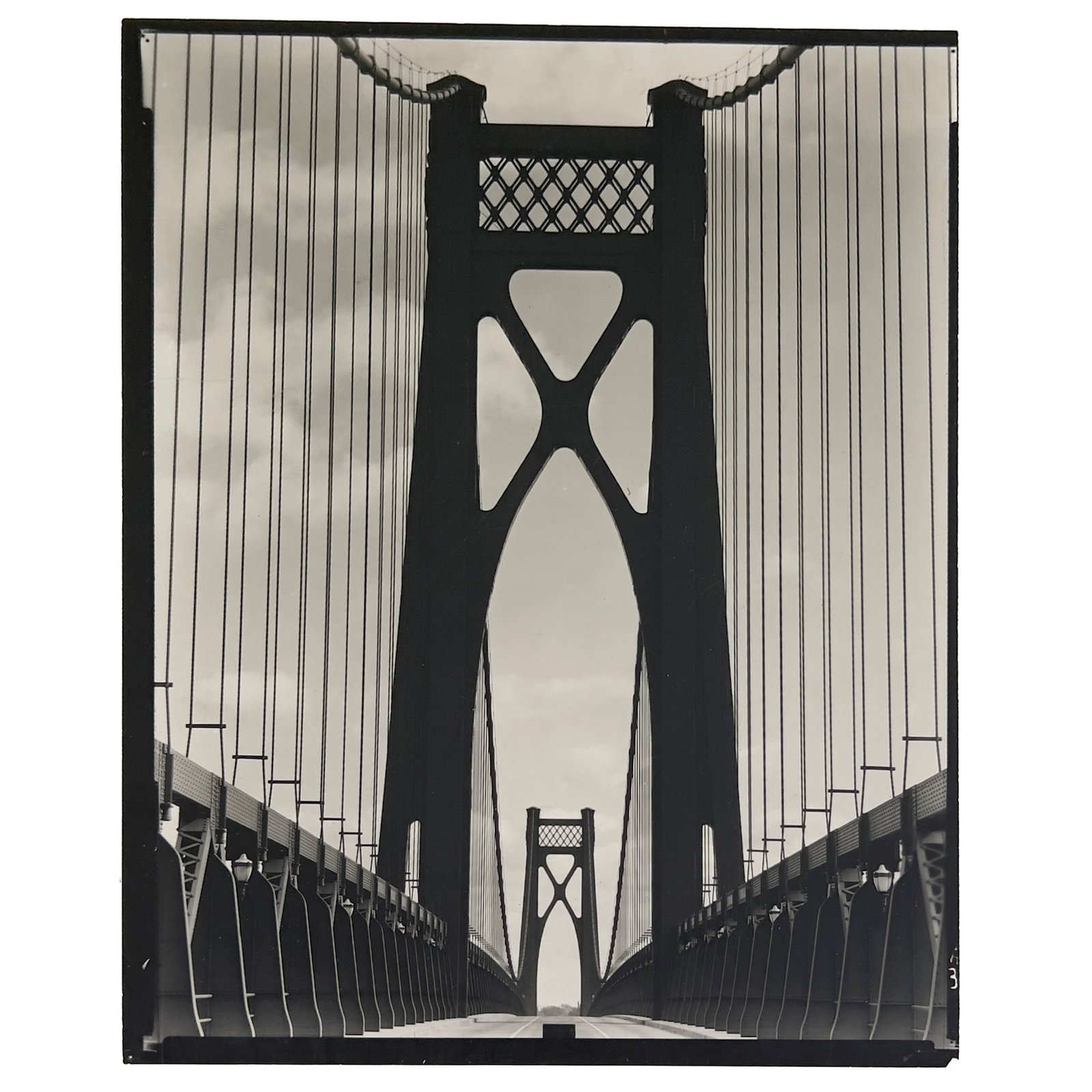 Ralph Steiner - Mid-Hudson Bridge: Lot 146 Ralph Steiner American (1899-1986) Mid-Hudson Bridge (1931, printed 1977) gelatin silver print signed verso 10 x 8 inches unframed Provenance: The Eugene and Dorothy Prakapas Estate