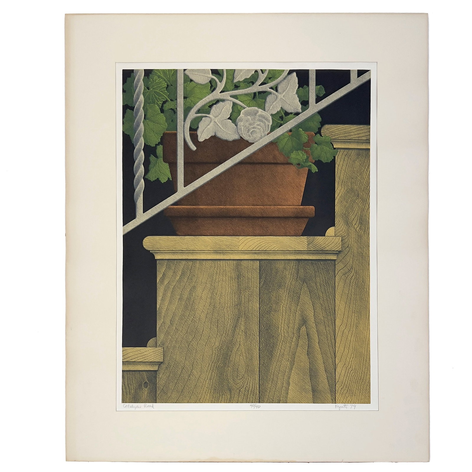 Hugh Kepets - Cortelyou Road: Lot 245 Hugh Kepets American (b. 1946) Cortelyou Road (1974) lithograph on BFK Rivas paper signed lower right, numbered 40/40 plate: 23 7/8 x 17 3/4 inches sheet: 27 3/8 x 21 1/4 inches unframed Prove