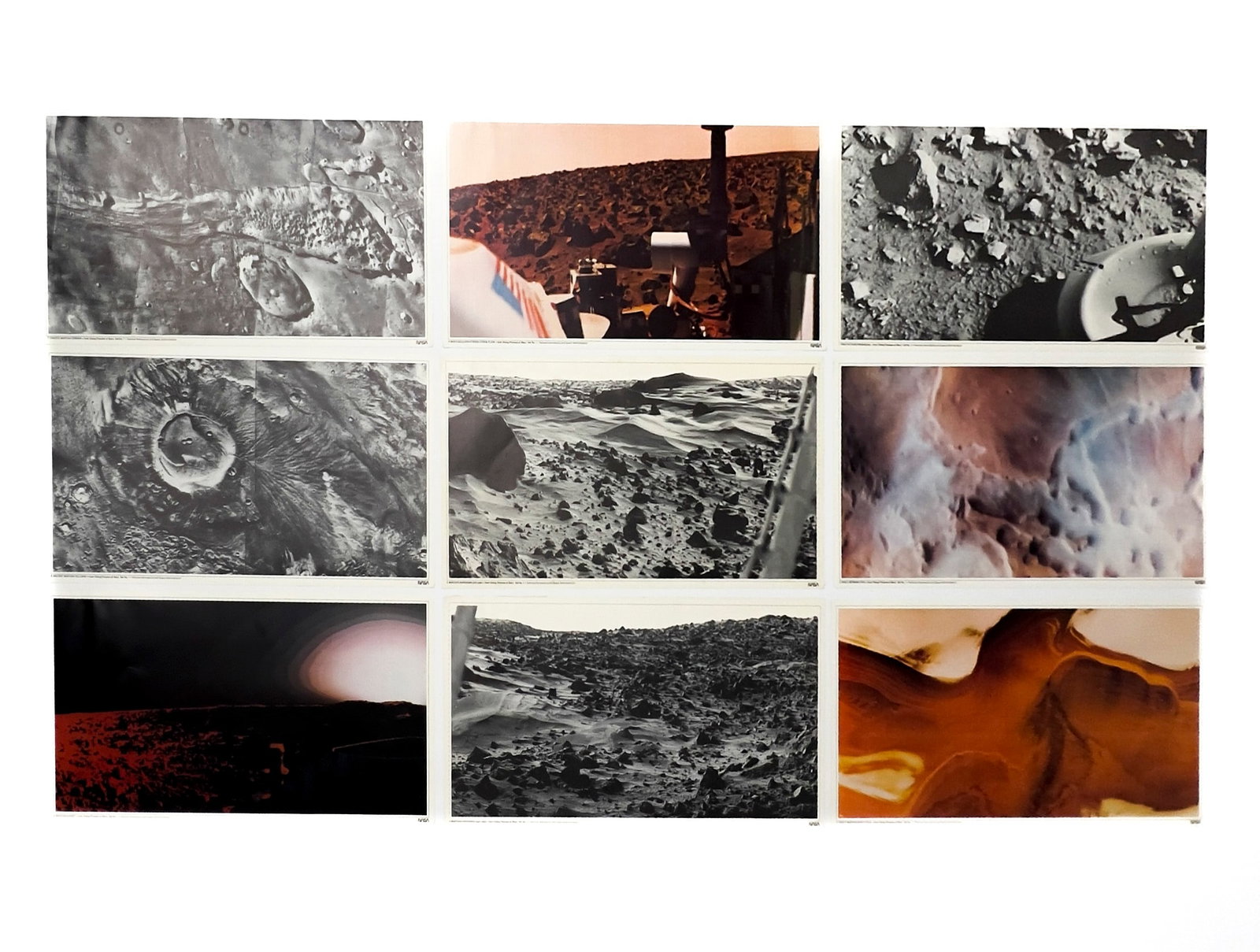 Viking Pictures of Mars: Set No. 1: Lot 257 Viking Pictures of Mars: Set No. 1 (1977) offset lithograph First Pictures from Mars, NASA each: 12 x 25 inches all unframed Provenance: The Eugene and Dorothy Prakapas Estate